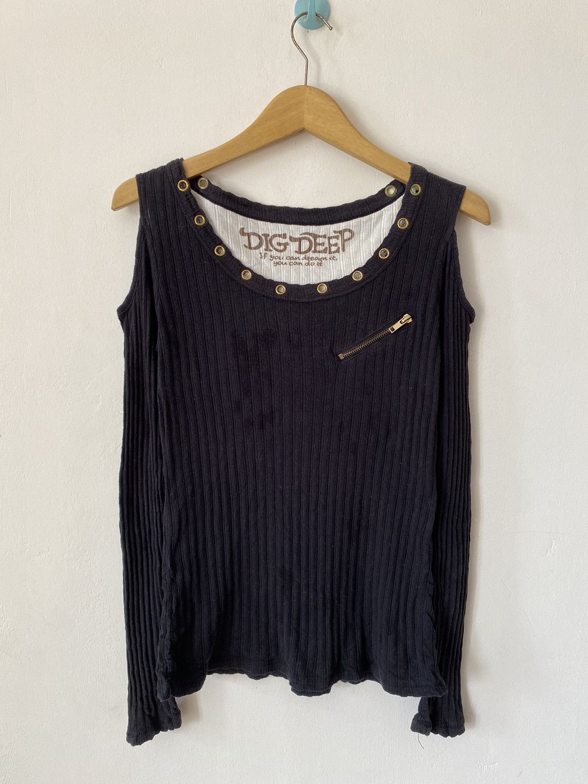 Beauty Beast × Hysteric Glamour × Japanese Brand Japan Y2K DIG DEEP Punk Skull Knit Style Size L / US 10 / IT 46 - 3 Thumbnail