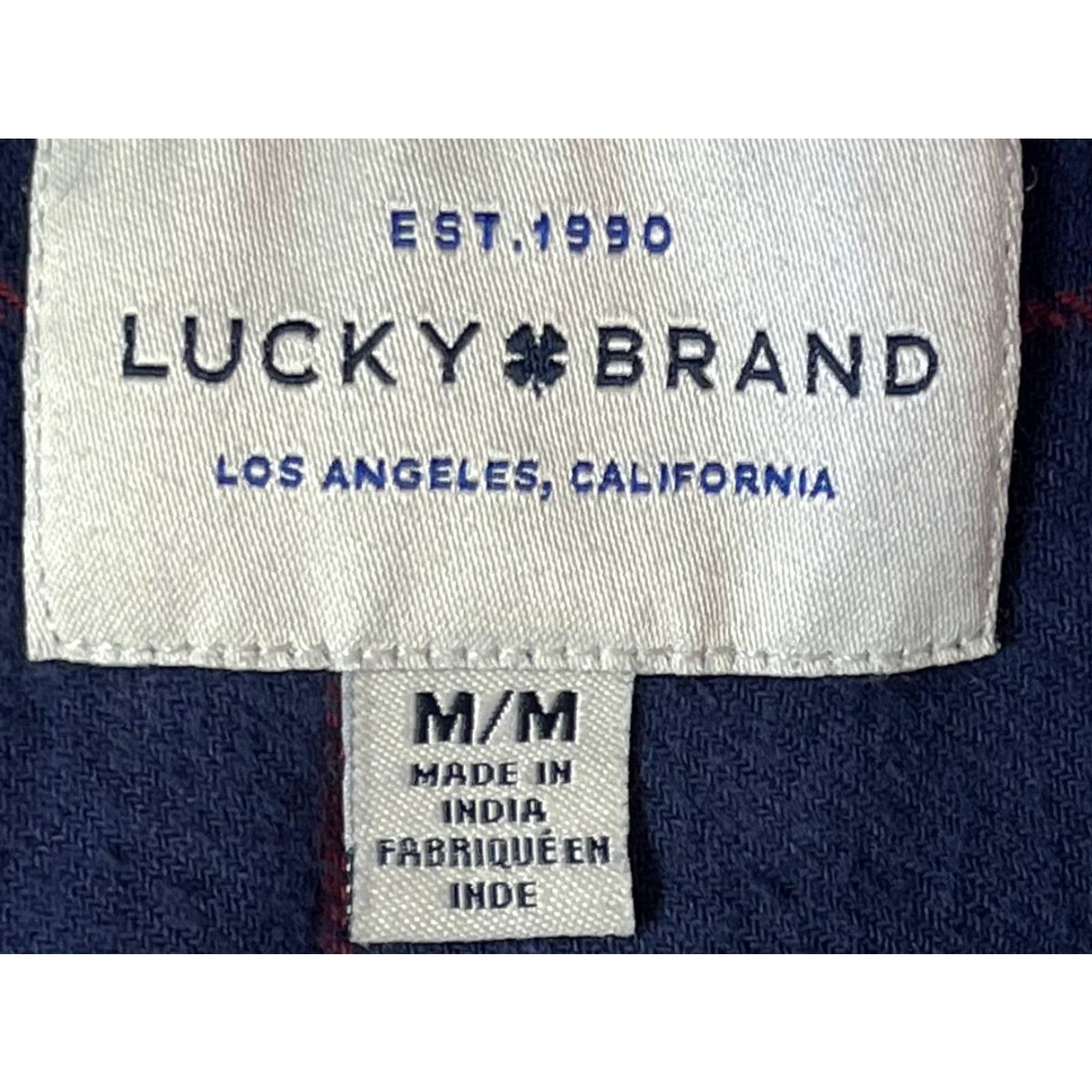 Lucky Brand Lucky Brand Button-Up Shirt Men Medium Blue Plaid 100% Cotton Flannel Long Sleeve Casual Shirt Size US M / EU 48-50 / 2 - 6 Thumbnail