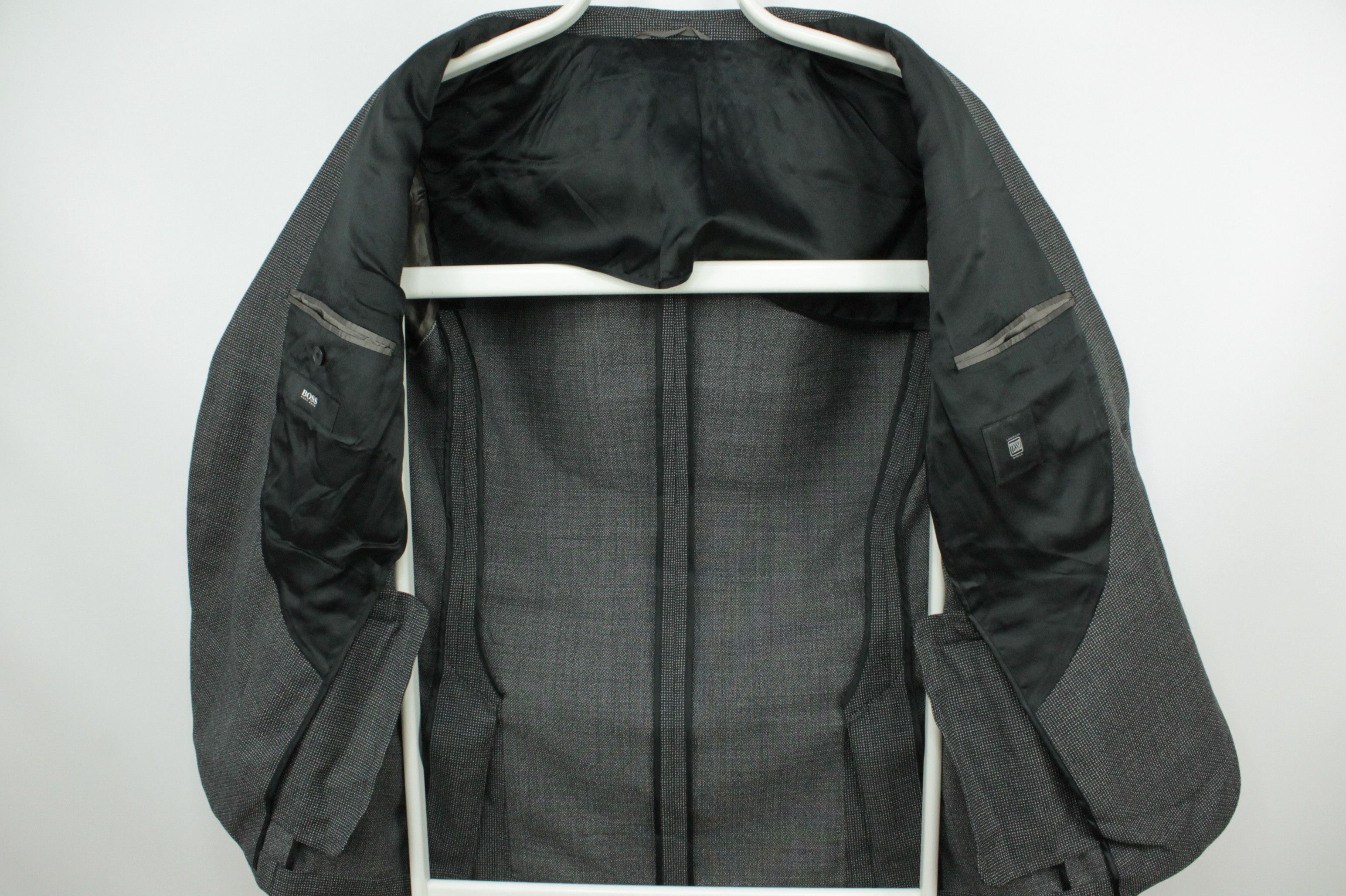 Hugo Boss Hugo Boss Jestor2 Textured Gray Wool Blazer Jacket Men's Size 40R - 7 Thumbnail