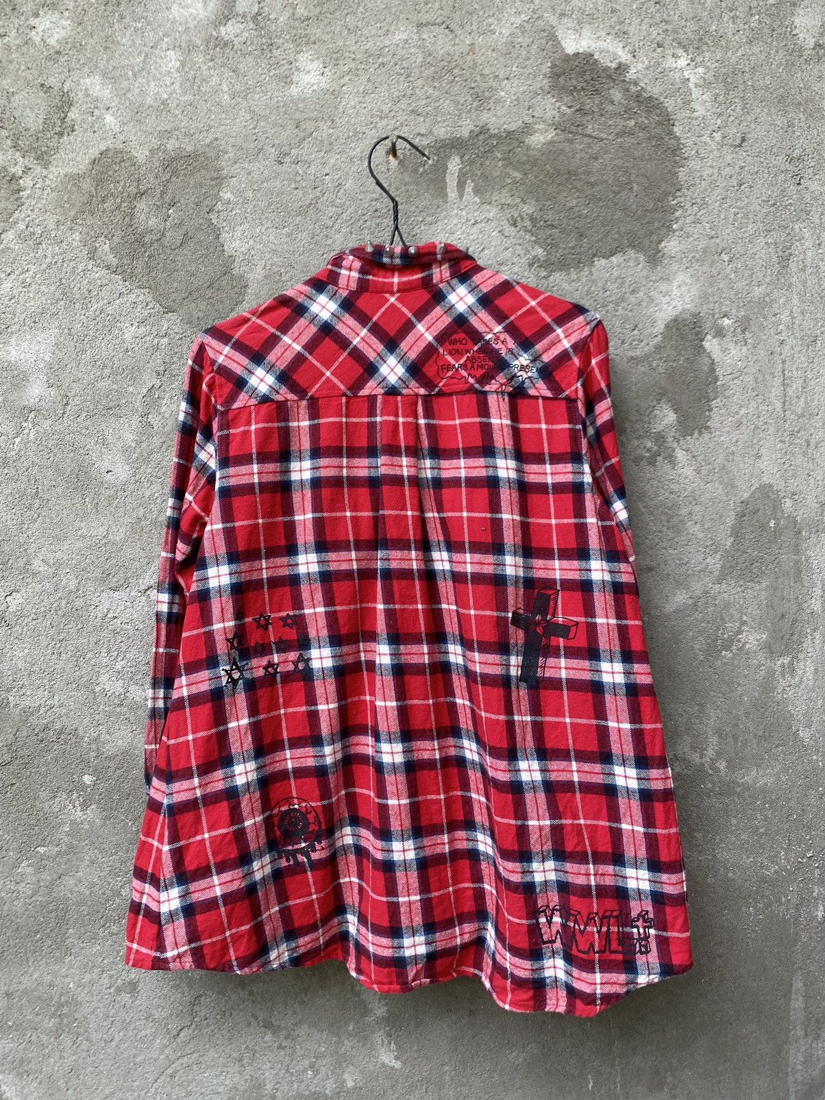 If Six Was Nine × Japanese Brand × Le Grande Bleu (L.G.B.) Japanes World wide love studded plaid button shirt Size US M / EU 48-50 / 2 - 2 Thumbnail