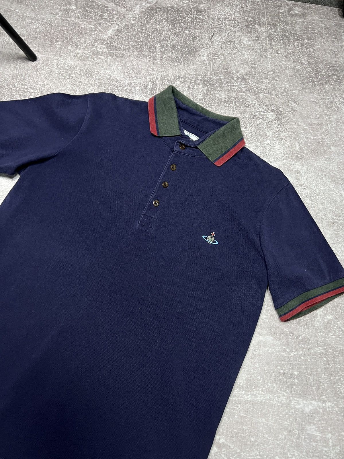 Vivienne Westwood Vivienne Westwood Blue Polo Shirt Orb Logo Size L Size US L / EU 52-54 / 3 - 2 Thumbnail