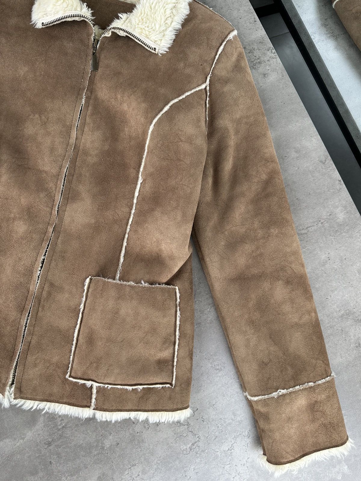 Japanese Brand Vintage Faux Sheepskin Coat Size S / US 4 / IT 40 - 5 Thumbnail