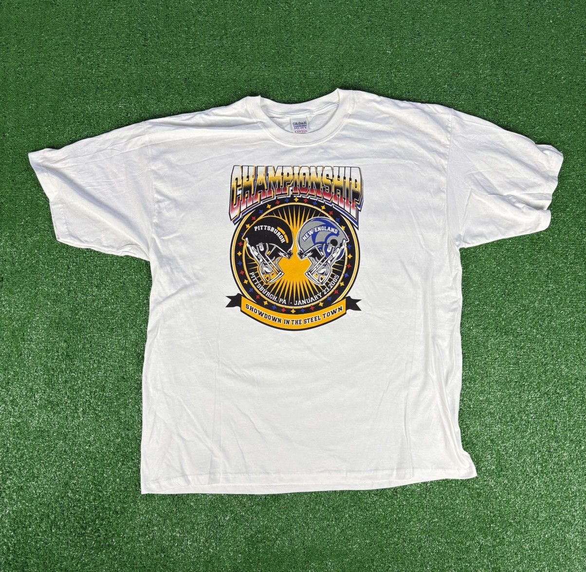NFL × Vintage Vintage 2005 Steelers vs Patriots Champions Tshirt Size US XXL / EU 58 / 5 - 2 Thumbnail