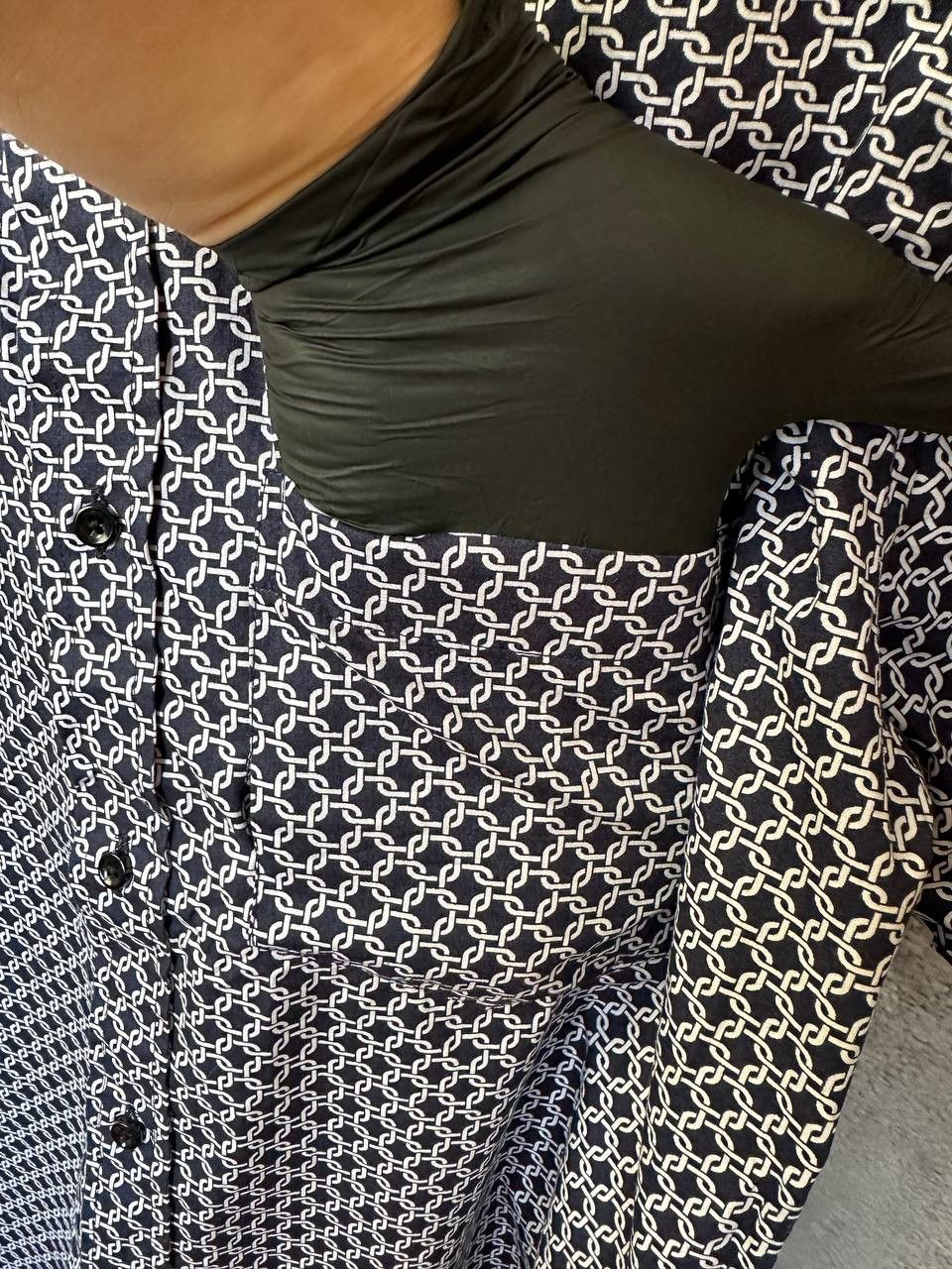 Brioni Brioni Patterned Short Sleeve Button-Up Shirt Chain Print Size US L / EU 52-54 / 3 - 8 Thumbnail
