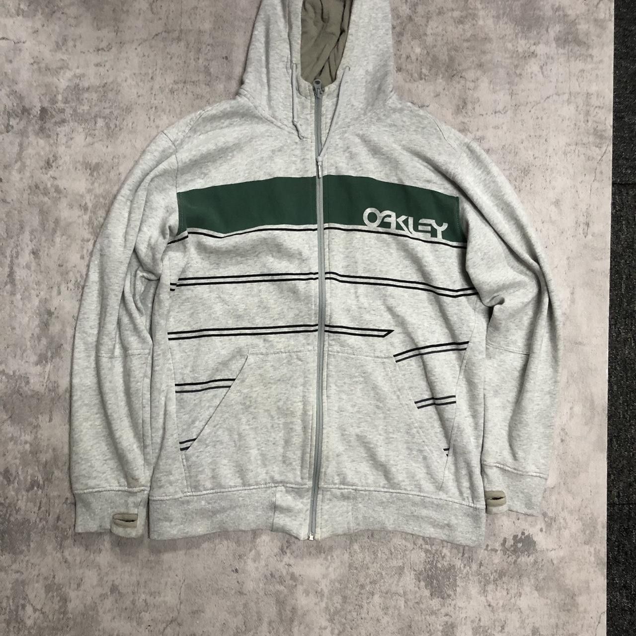 Oakley Grey Oakley zip up hoodie with green accents Size US M / EU 48-50 / 2 - 1 Thumbnail