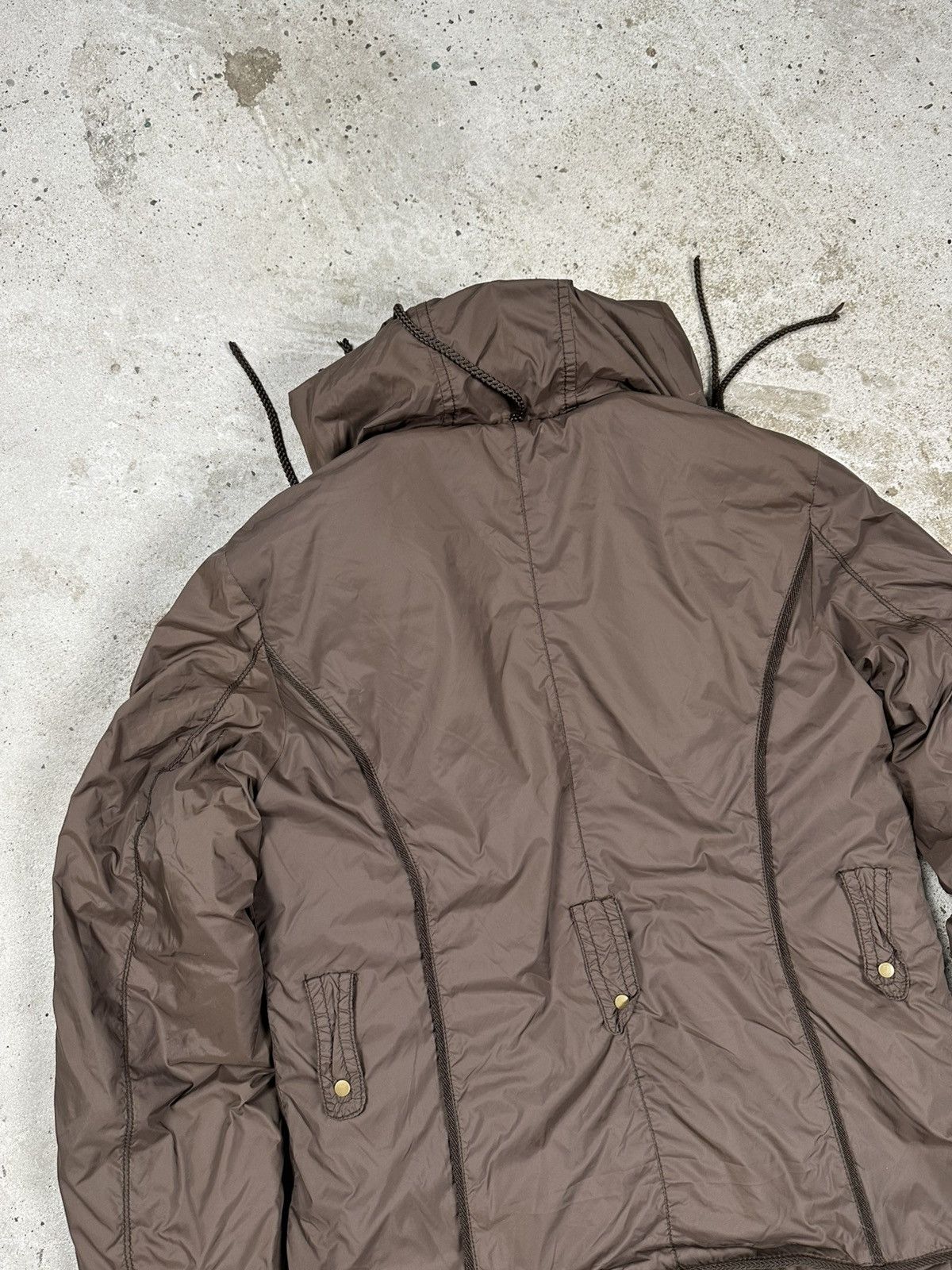 Japanese Brand × Vintage Vintage Y2K Bondage Utility Hooded Brown Jacket Size US S / EU 44-46 / 1 - 16 Thumbnail