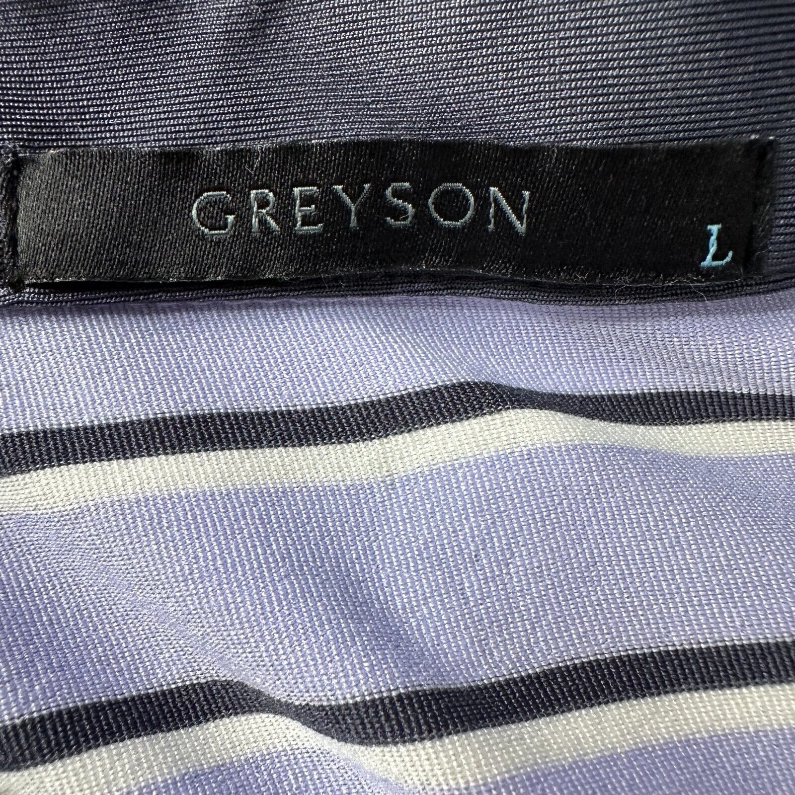Other Greyson Polo Shirt Men’s Large Purple Black Striped Golf Size US L / EU 52-54 / 3 - 6 Thumbnail