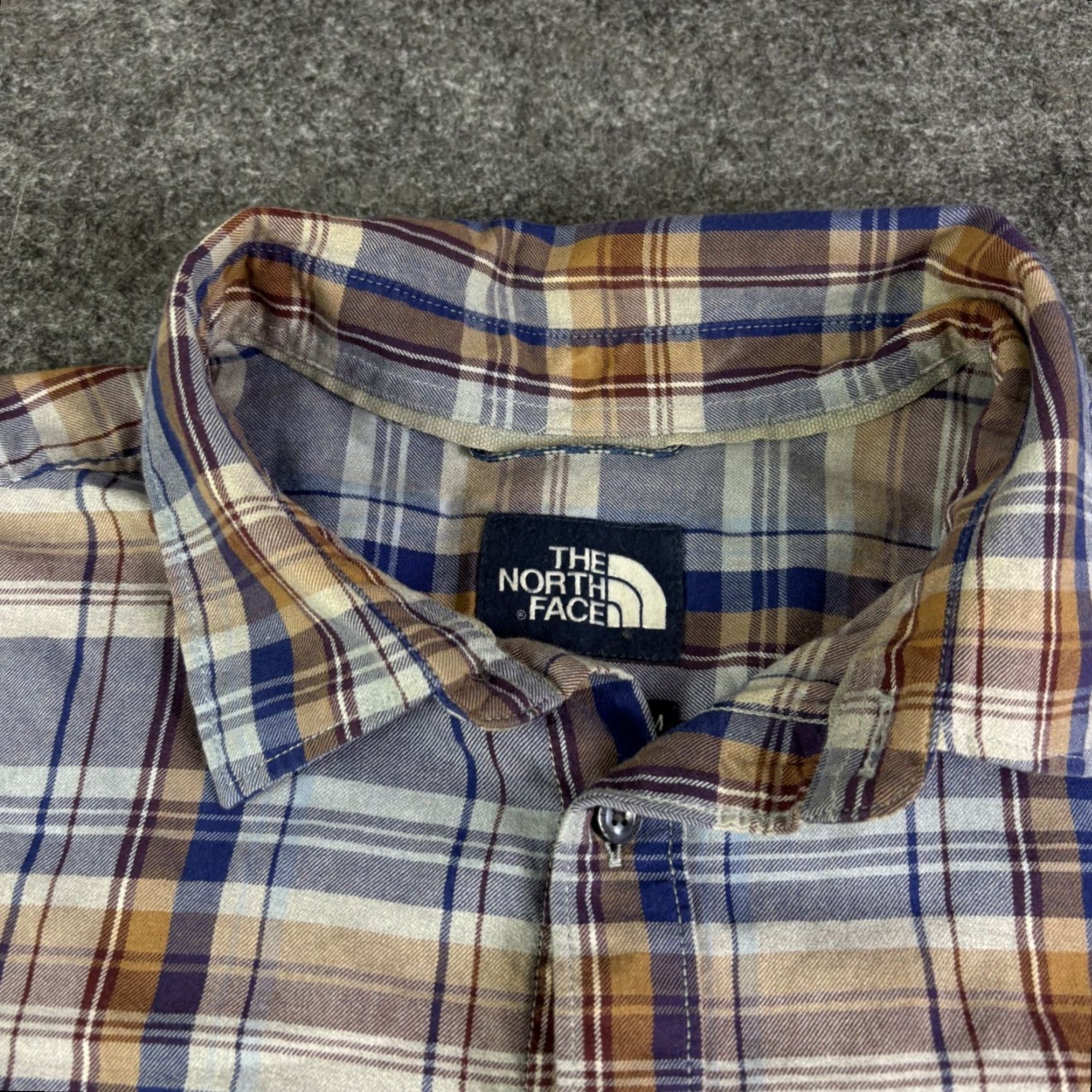 The North Face The North Face Mens Button-Up Shirt Plaid Long Sleeve Blue Tan Brown XS-? Size US M / EU 48-50 / 2 - 6 Thumbnail
