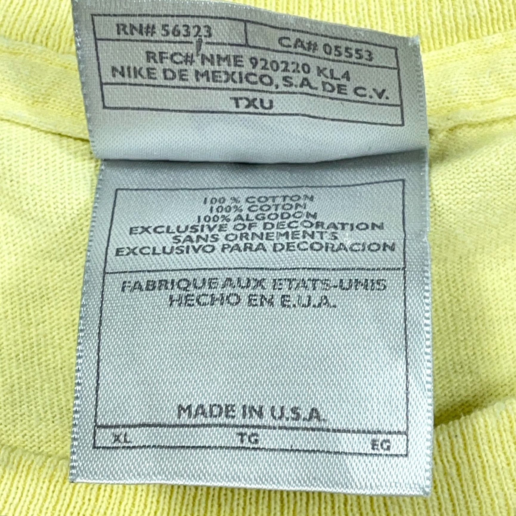 Nike VINTAGE Nike Shirt Women XL Yellow Tee Elements Logo USA Modern Sports Size XL / US 12-14 / IT 48-50 - 6 Thumbnail