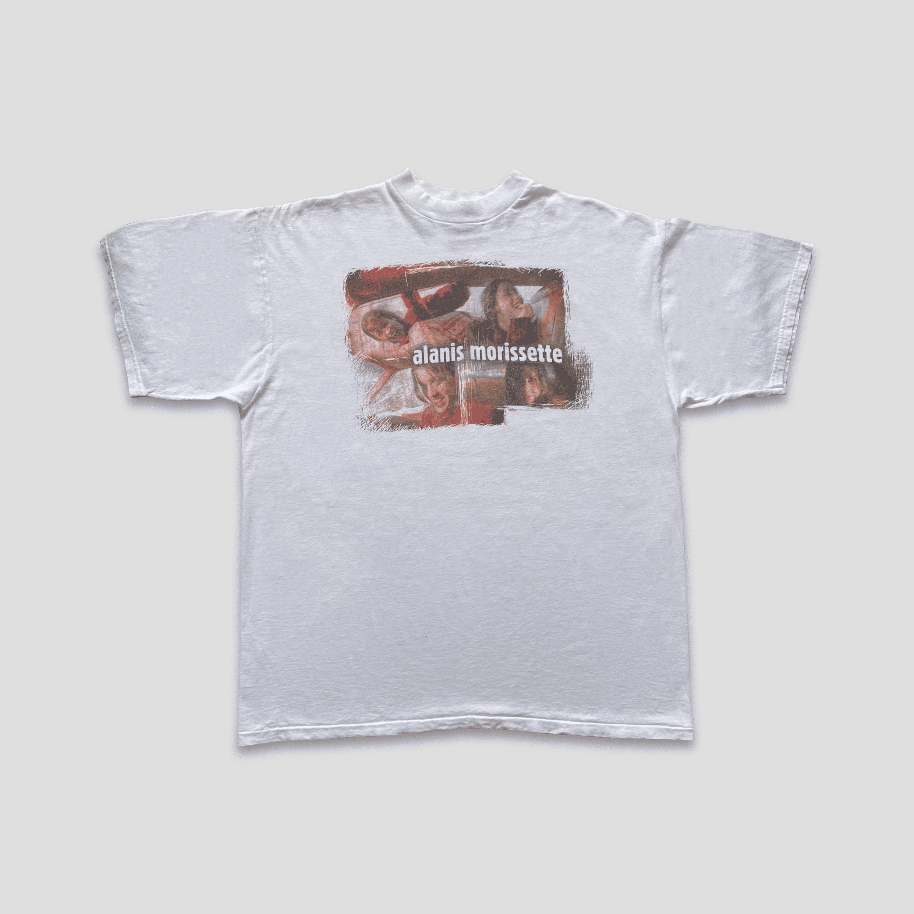 Band Tees × Tultex × Vintage Vintage 1996 Alanis Morissette T-Shirt Size US XL / EU 56 / 4 - 1 Thumbnail