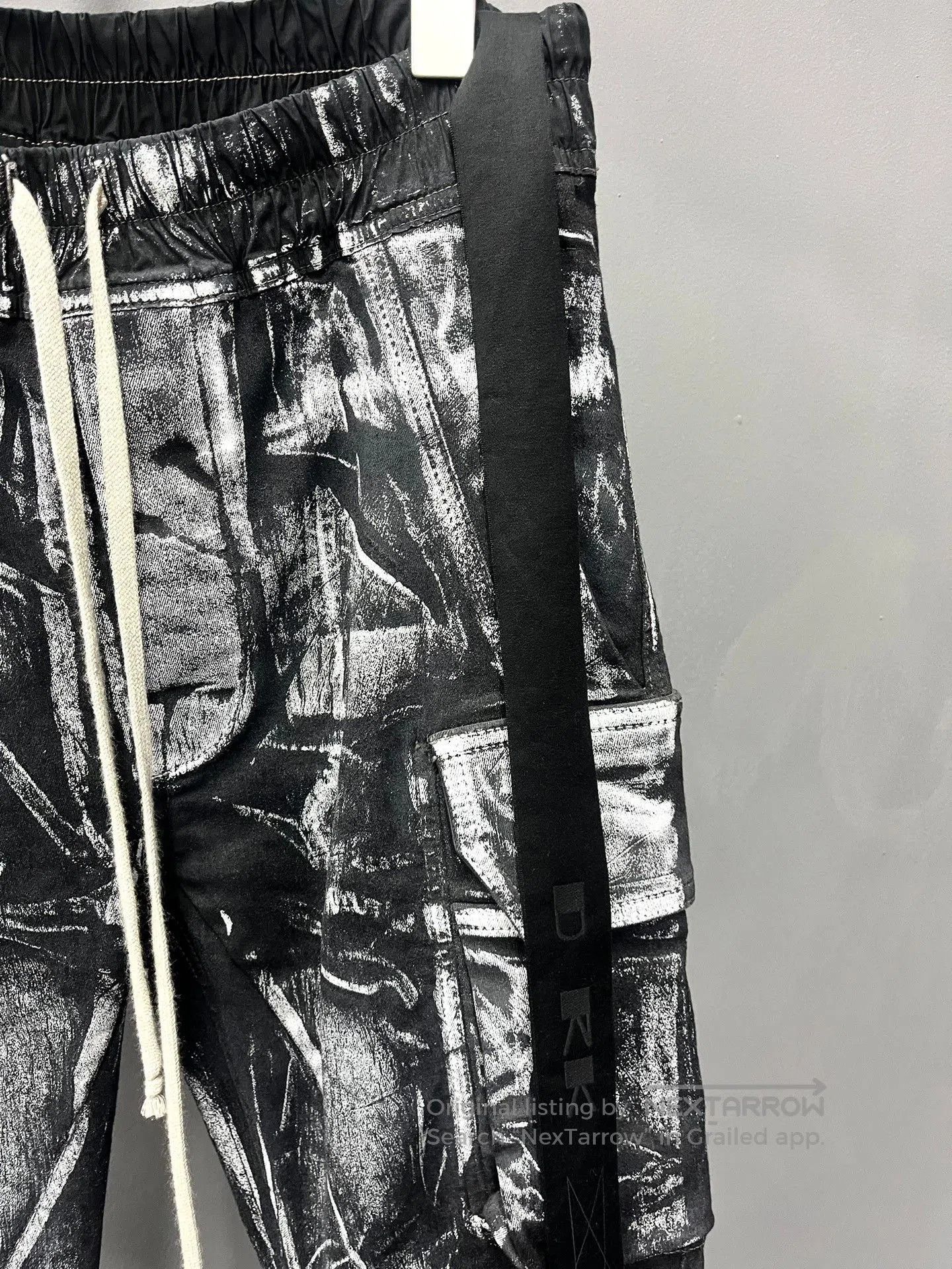 Rick Owens Rick Owens Painted Black White Cargo Pants. Size US 28 / EU 44 - 3 Thumbnail
