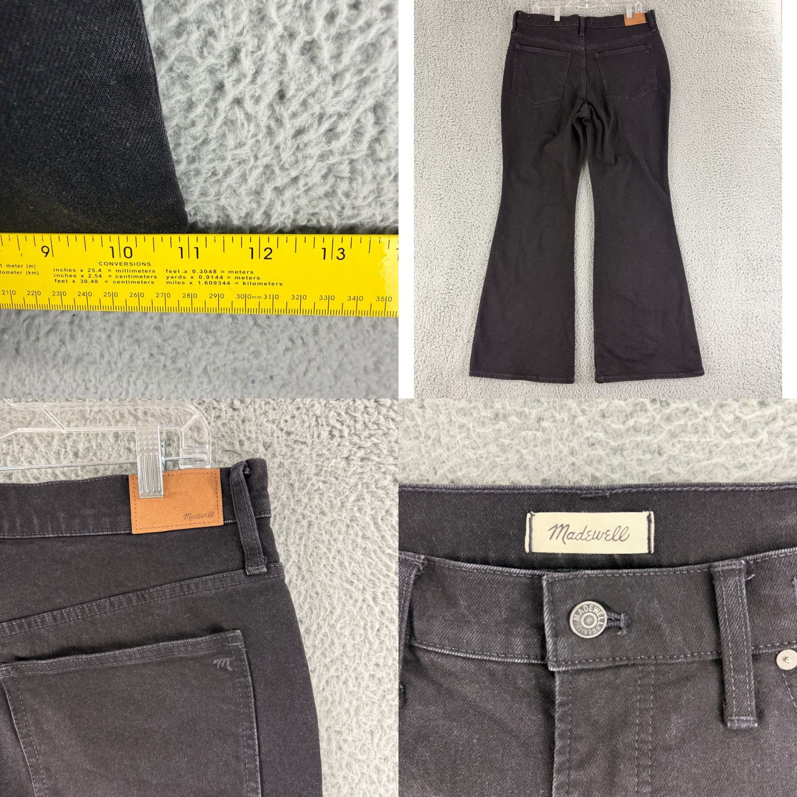 Madewell Madewell The Perfect Vintage Flare Jean Womens Size 31 Black Denim High-Rise Size 24" / US 00 / IT 34 - 8 Thumbnail
