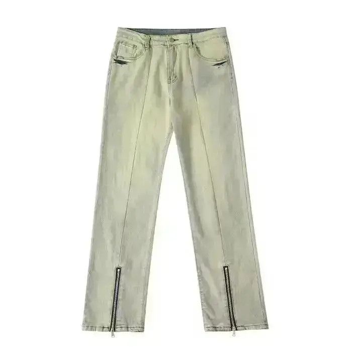 Japanese Brand Ankle Zip Stacked Denim Jeans Size US 32 / EU 48 - 3 Thumbnail