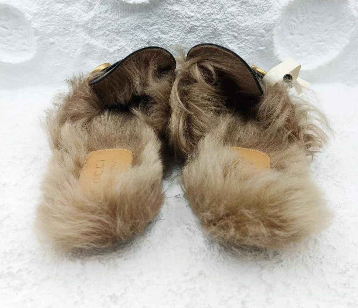Gucci Gucci Princetown Black Fur Mules for Men - Size US 8.5 / EU 41-42 - 2 Thumbnail