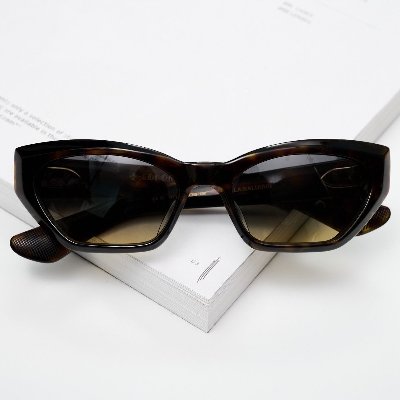 Chrome Hearts CHROME HEARTS HALLLA BALUUUU DARK TORTOISE SUNGLASSES Size ONE SIZE - 5 Thumbnail