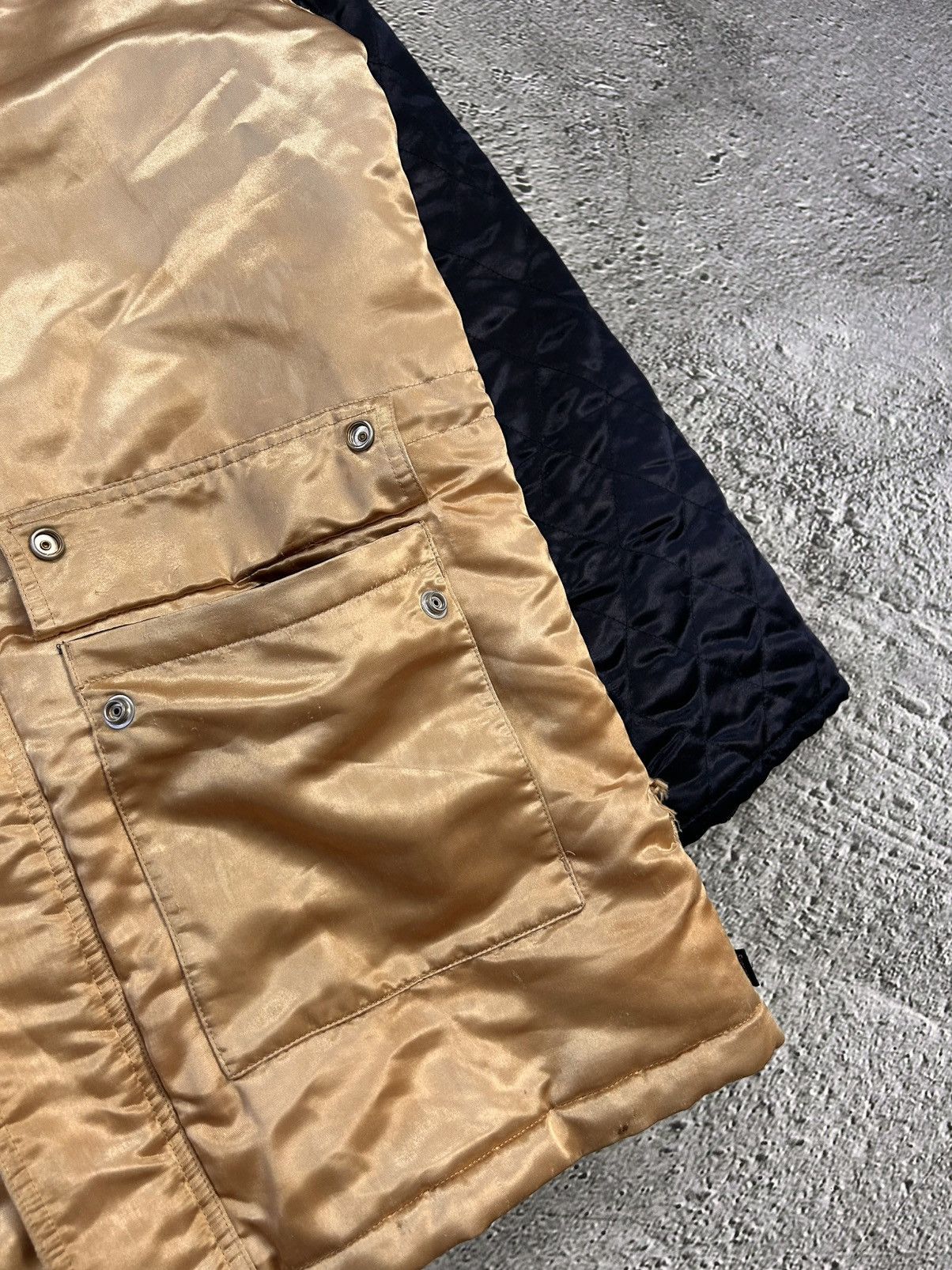 Supreme Supreme Quilted Satin Gold/Navy Parka Jacket Big Logo AW14 Size US L / EU 52-54 / 3 - 15 Thumbnail