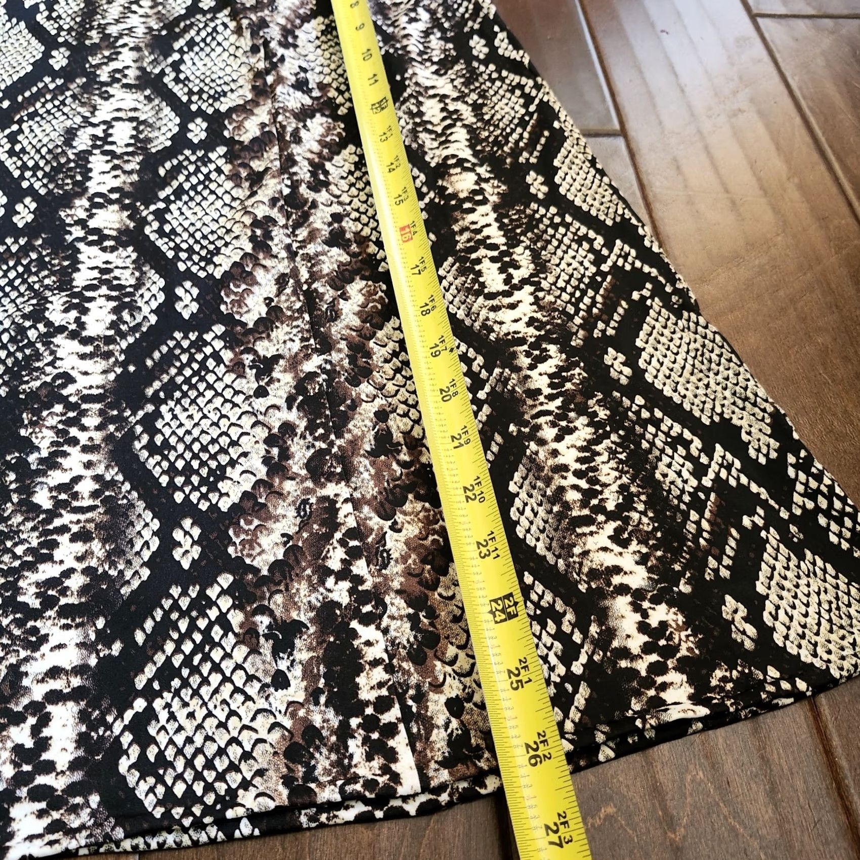 Skin Covington Womens Snake Skin Pattern Skirt - S/C - Multicolor Casual Size 28" / US 6 / IT 42 - 6 Thumbnail