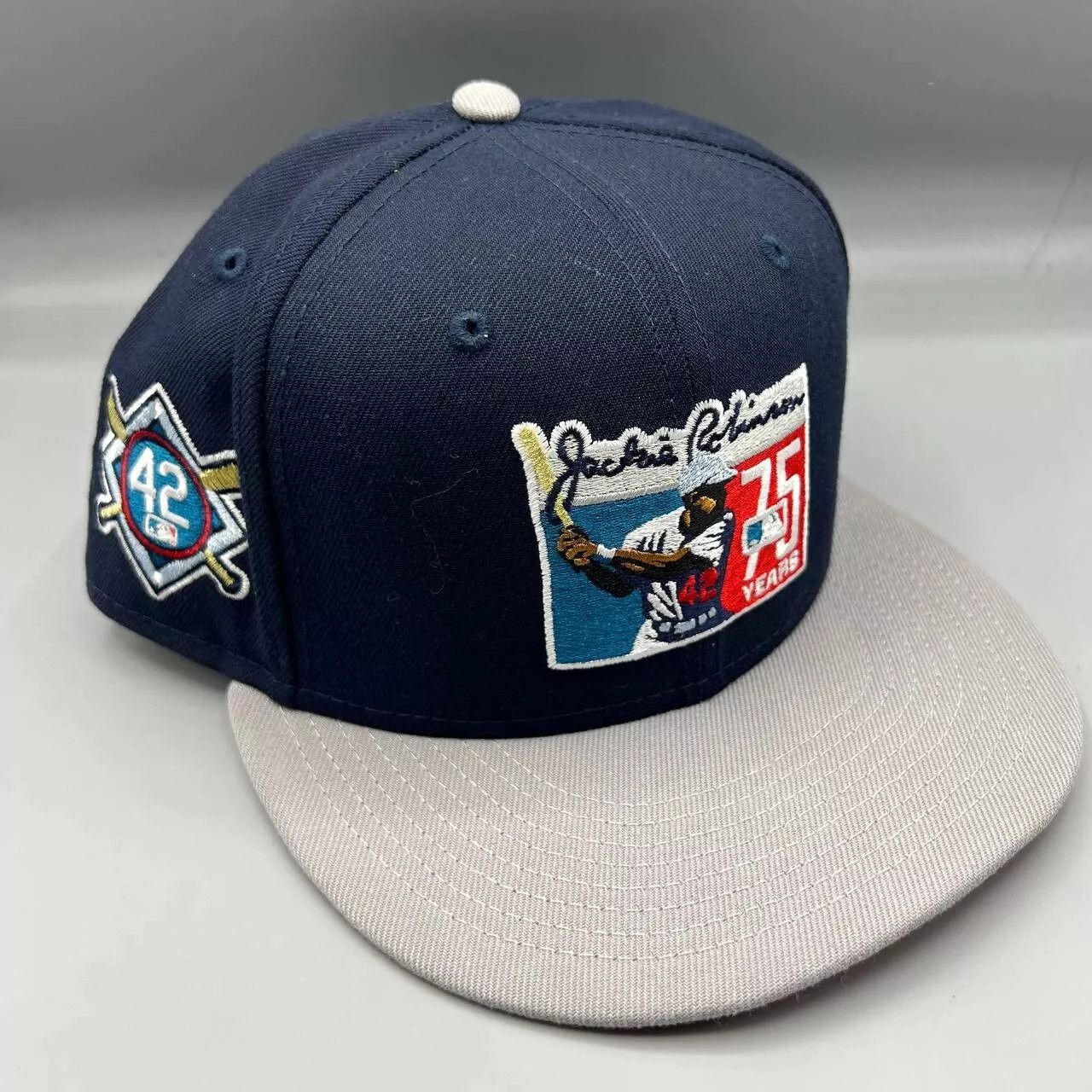 New Era Jackie Robinson 42 Hat Men 7 1/2 75th Years Fitted Cap Size ONE SIZE - 1 Thumbnail