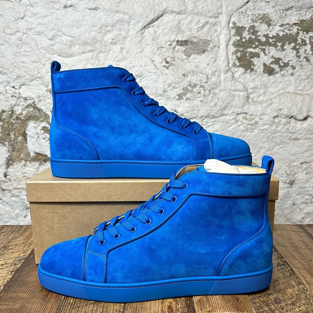 Christian louboutin blue suede online