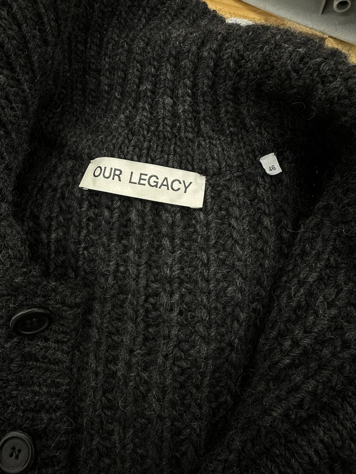 Our Legacy OUR LEGACY BIG PIQUET WOLF GREY CHUNKY WOOL KNITS Size US S / EU 44-46 / 1 - 12 Thumbnail
