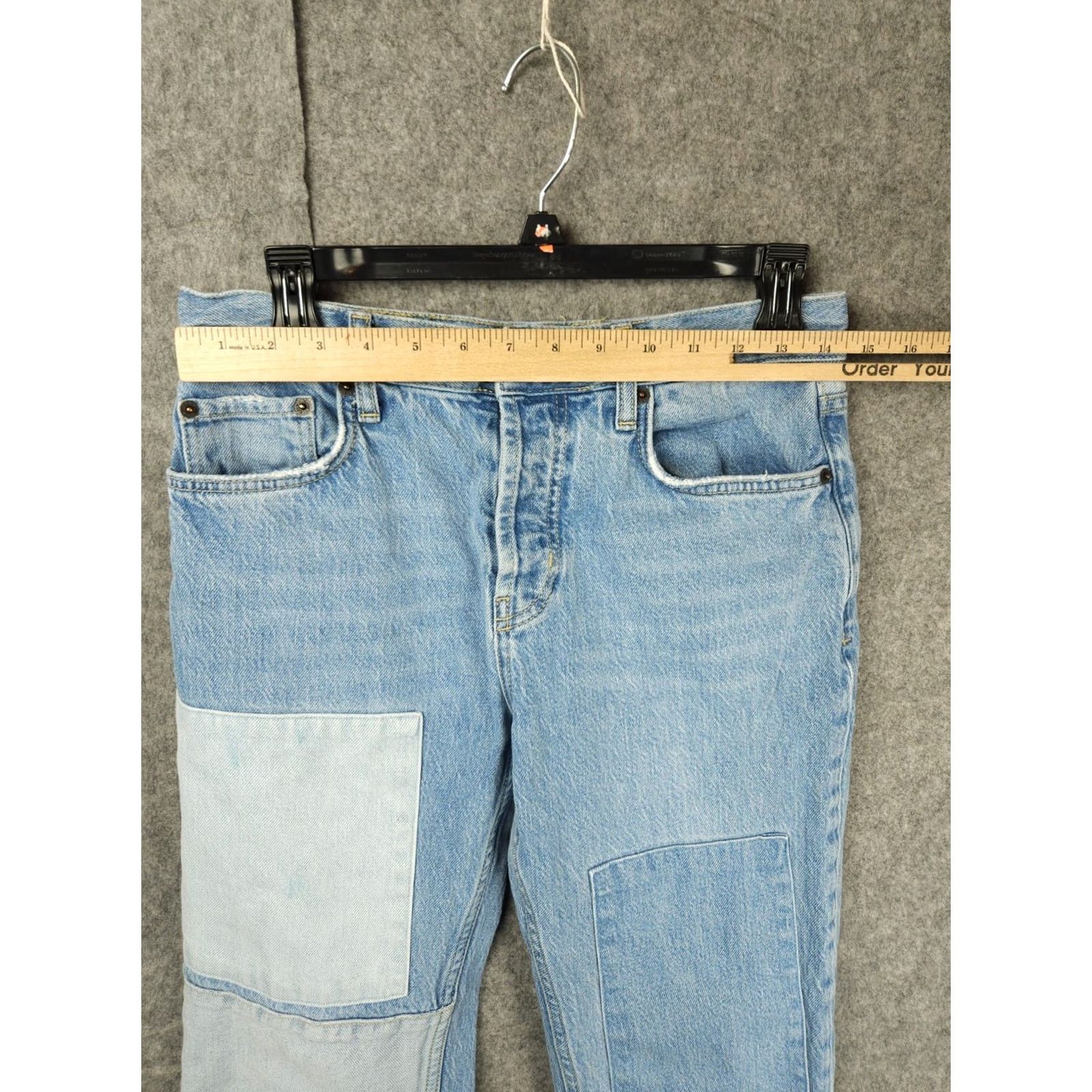Rails Rails Jeans Womens Size 25 The Atwater Slouchy Straight Relaxed Denim Patchwork Jeans Size 42" / US 20 - 6 Thumbnail