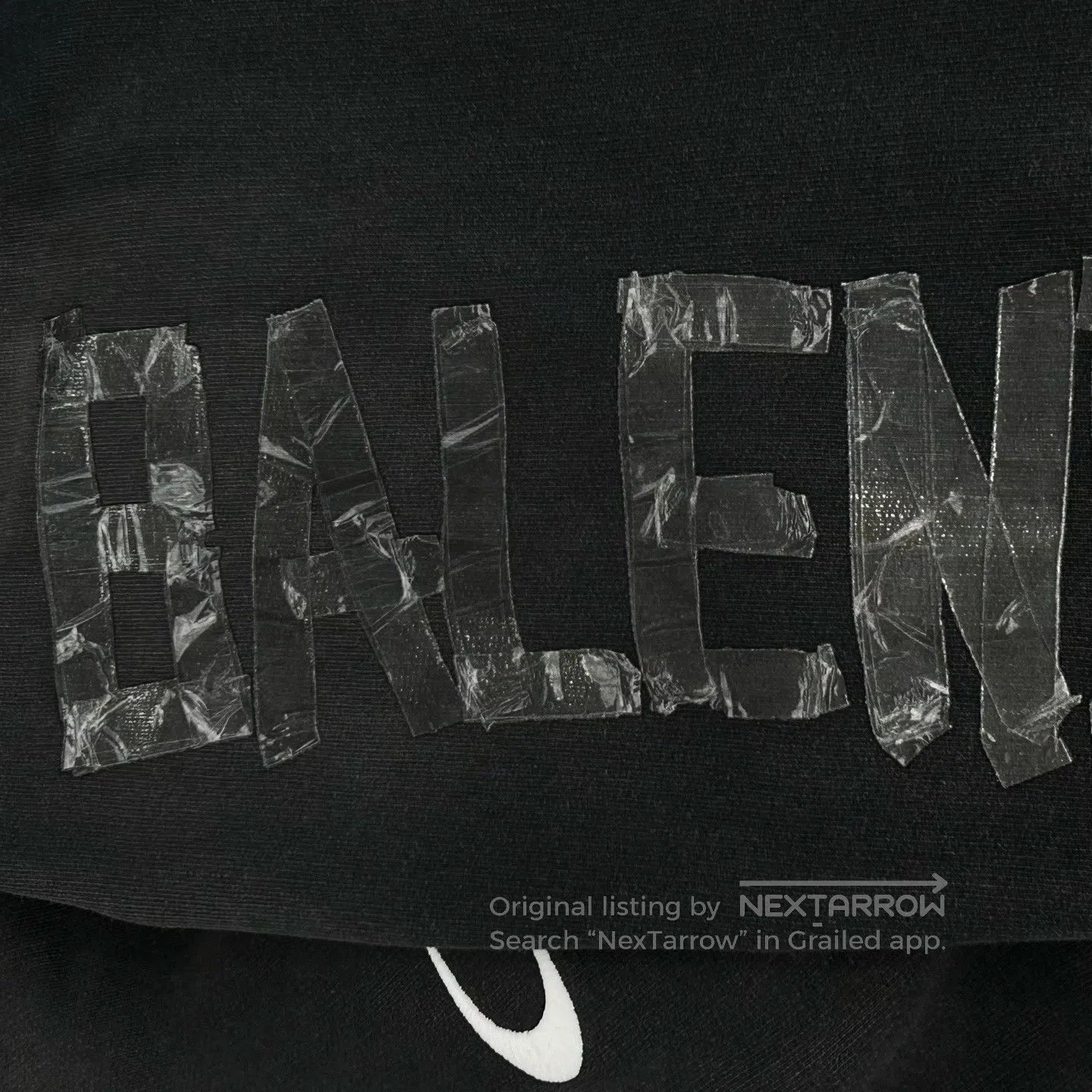 Balenciaga Balenciaga FW25 Black Lettered Sticker Tape Hoodie Size US M / EU 48-50 / 2 - 7 Thumbnail
