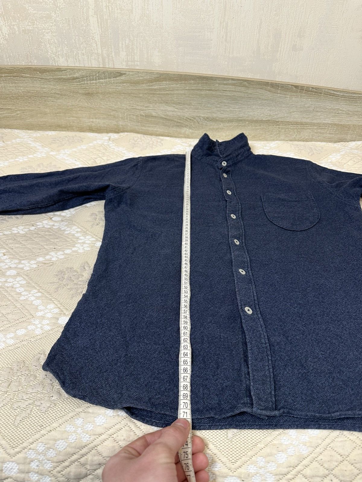 Universal Works 🔥 Universal Works Button Up Long Sleeve Casual Shirt Navy Size US M / EU 48-50 / 2 - 9 Thumbnail