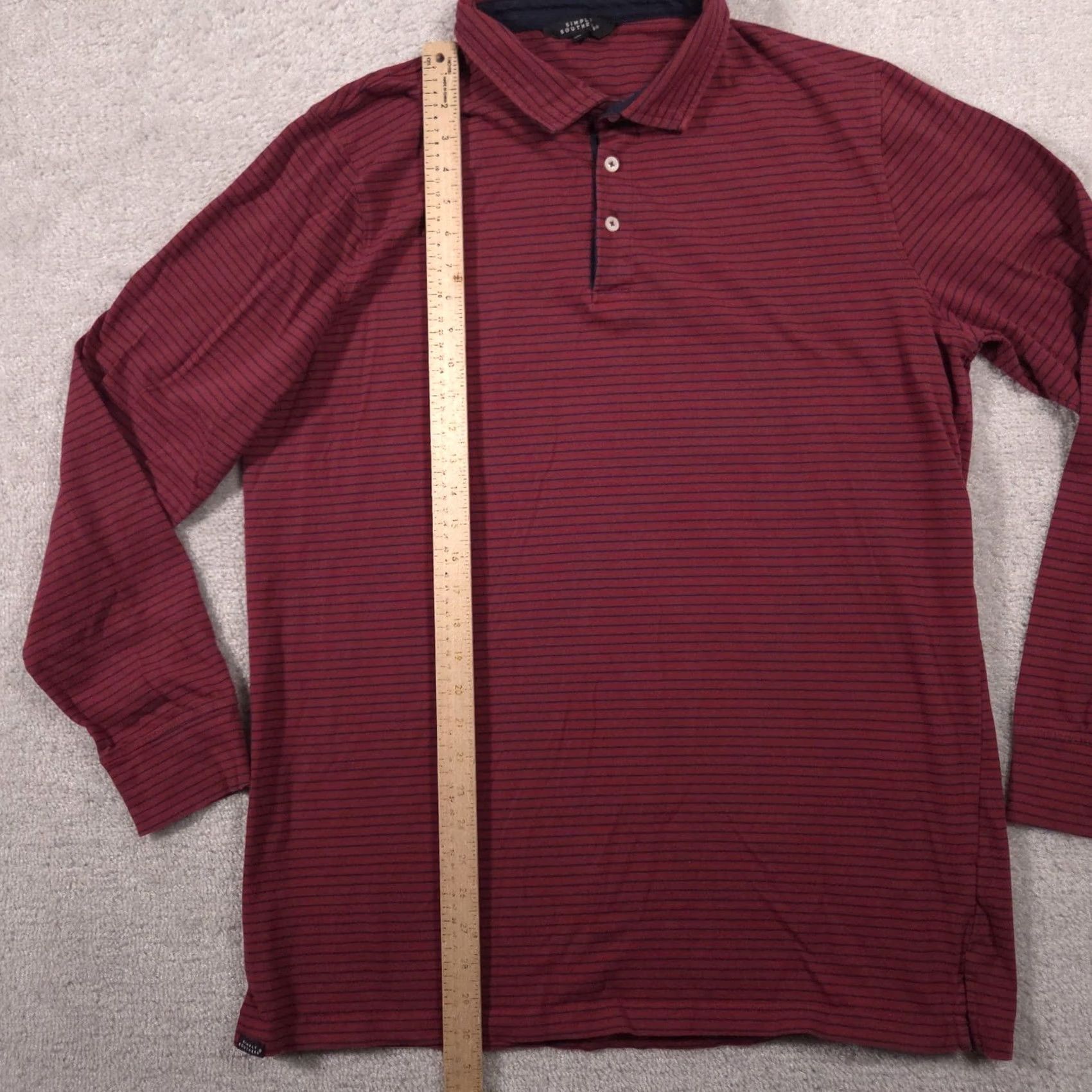 Vintage VINTAGE? No. Simply Southern Polo Shirt Mens 2XL Red Striped Long Sleeve Casual Knit Top Size US XXL / EU 58 / 5 - 6 Thumbnail