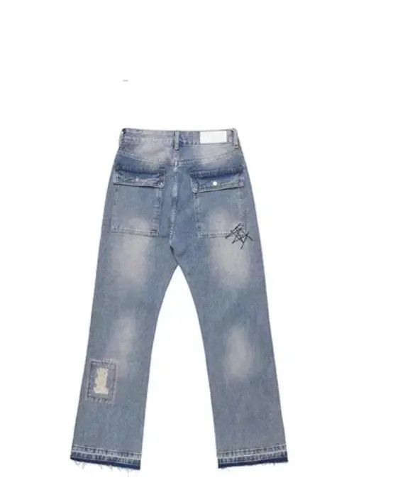VIBE High street washed distressed casual bootcut jeans Size US 32 / EU 48 - 6 Thumbnail