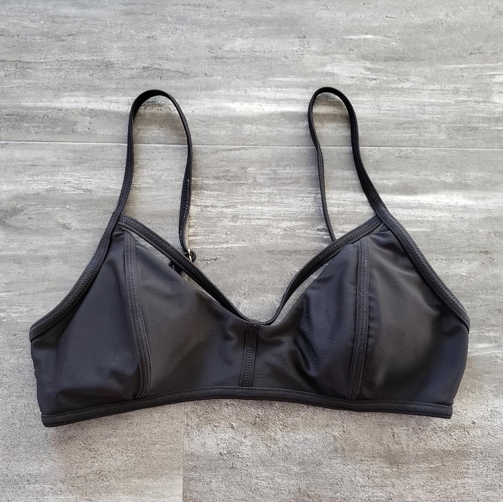 Designer Black Strapped XHLN Bikini Top Size ONE SIZE - 1 Thumbnail