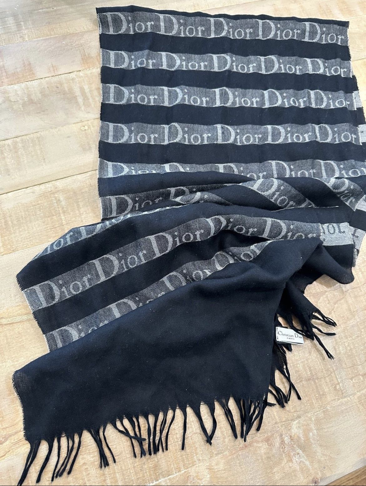Dior Rare Dior monogram linen scarf Size ONE SIZE - 1 Thumbnail