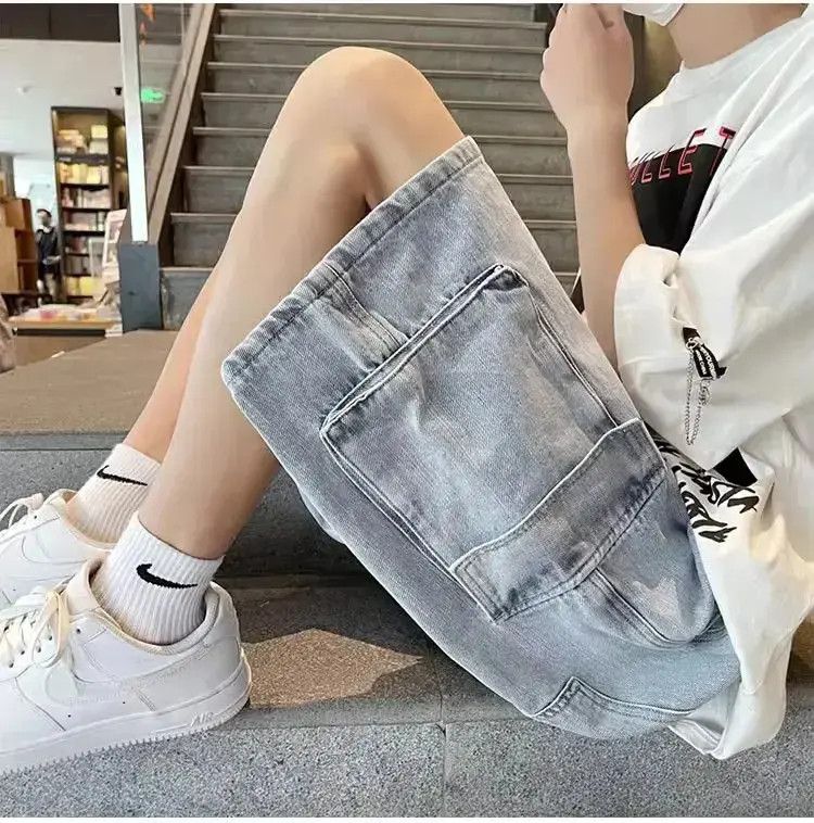 Japanese Brand Retro Multi Pocket Loose Jeans Size US 32 / EU 48 - 6 Thumbnail