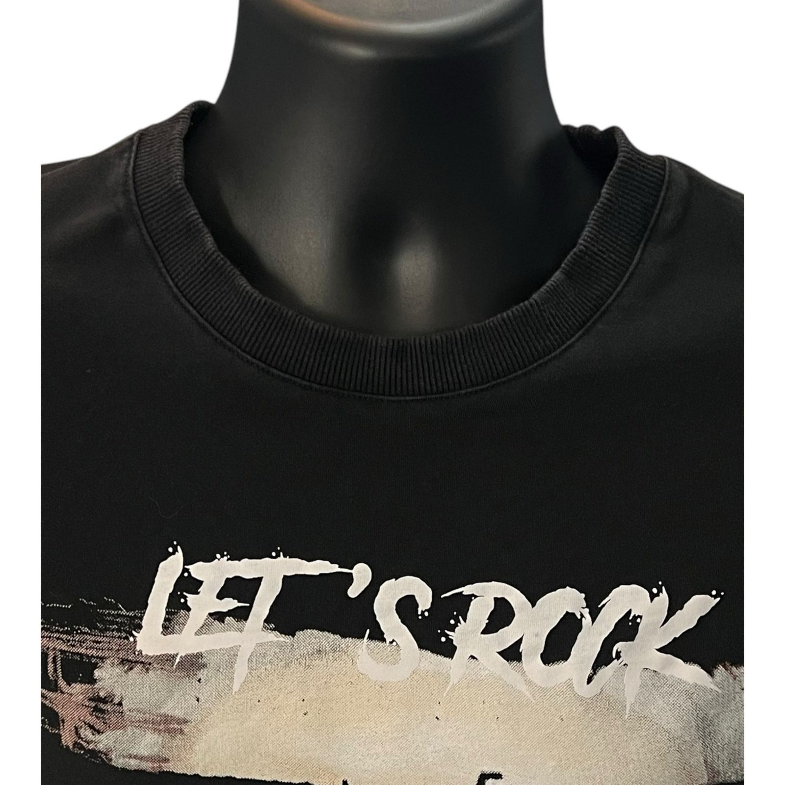 Other Let’s Rock Black T-Shirt of Woman’s Face Large Grunge Tee Size US L / EU 52-54 / 3 - 5 Thumbnail