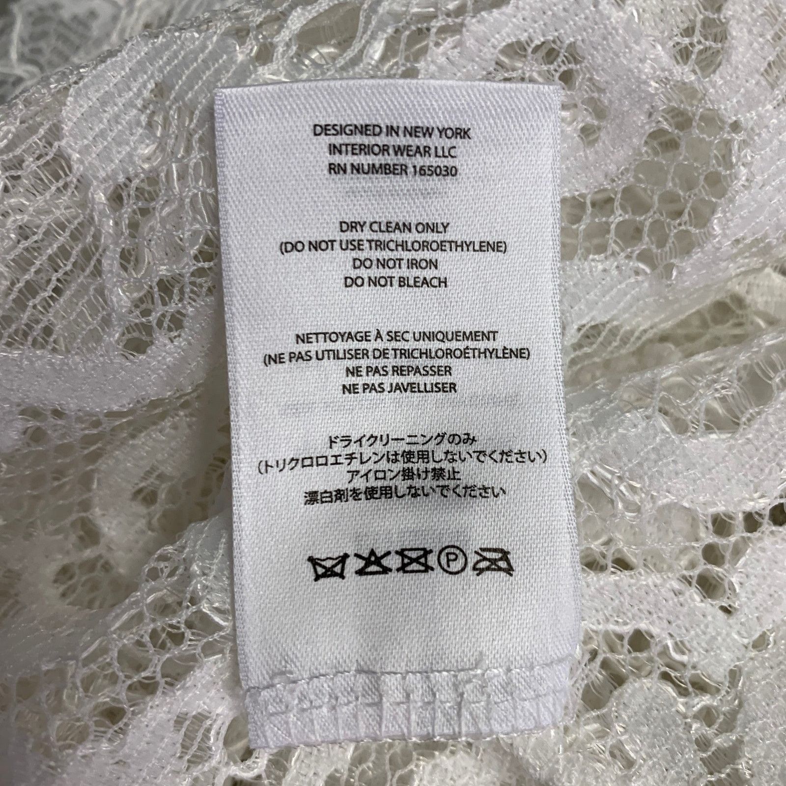 Other INTERIOR Size XS Off White Nylon Blend Lace Shirt Pants Set Size XS / US 0-2 / IT 36-38 - 8 Thumbnail