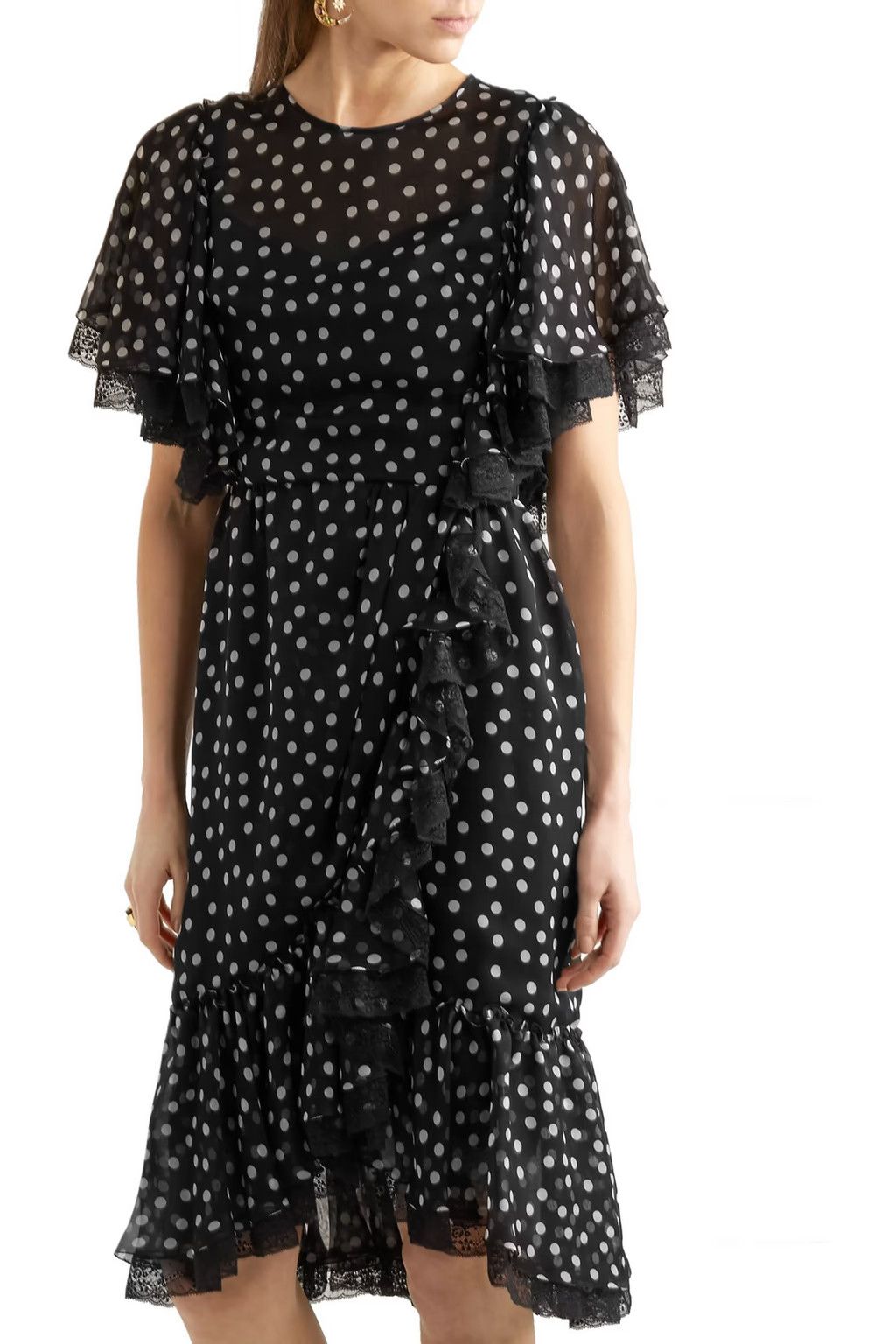Dolce & Gabbana o1y0825 Midi Dress in Black/White Size XS / US 0-2 / IT 36-38 - 3 Thumbnail