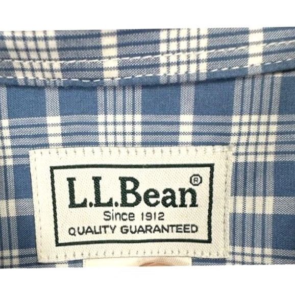 Vintage L.L. Bean Shirt Mens XL Tall Blue Plaid Button-Down Wrinkle Resistant Traditional Fit Casual Size US XL / EU 56 / 4 - 5 Thumbnail