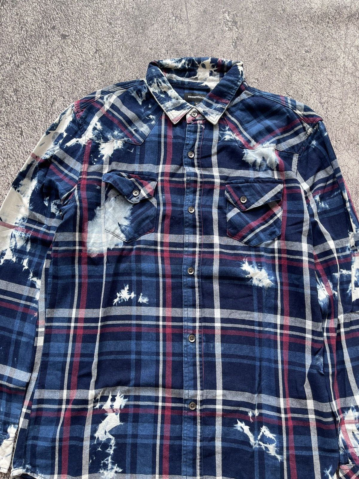 semanticdesign Semanticdesign Bleached plaid shirt Size US L / EU 52-54 / 3 - 4 Thumbnail