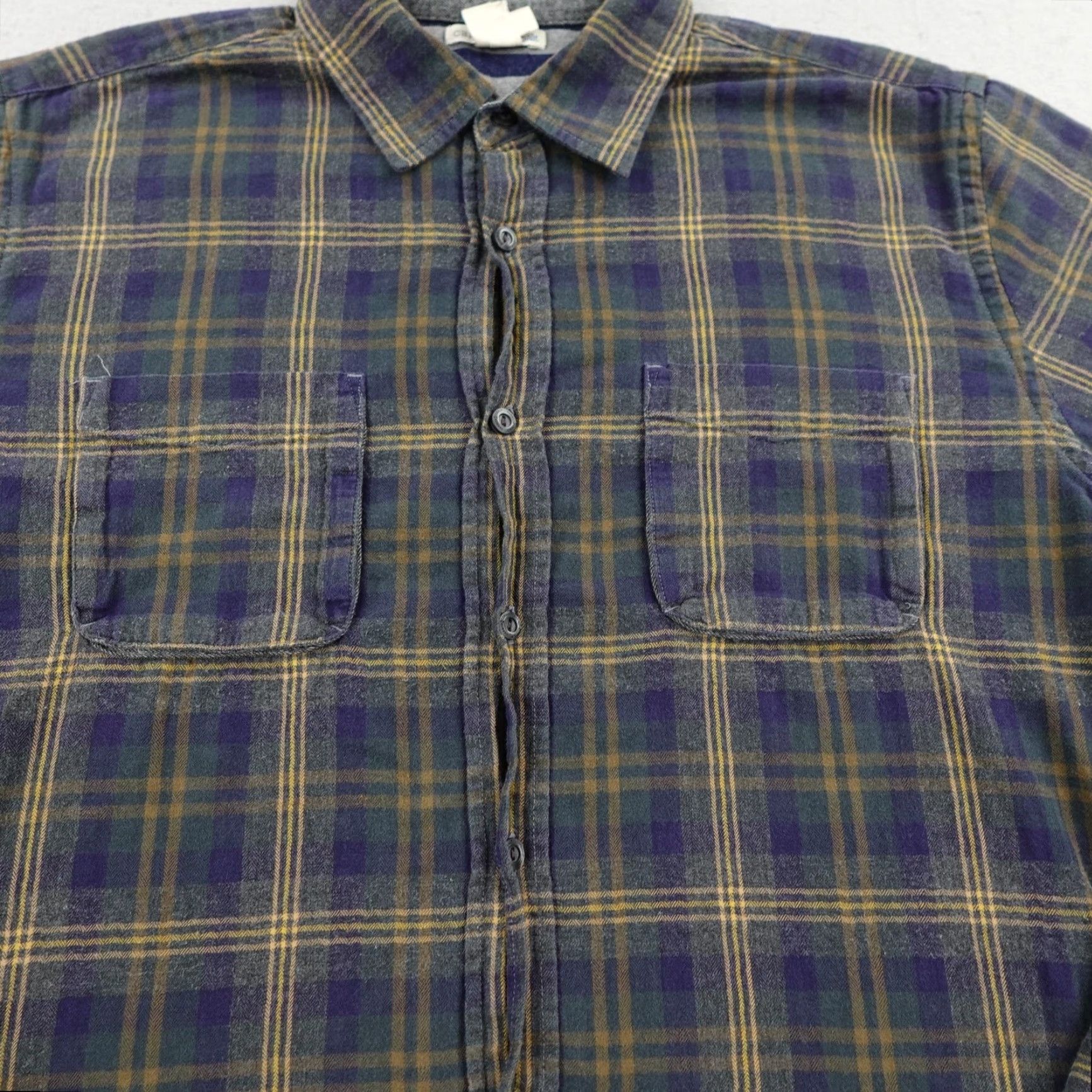 Carbon2Cobalt VINTAGE Carbon 2 Cobalt Shirt Mens Green Plaid Flannel Button-Up Long Sleeve Workwear M Adult Green Mens Size US M / EU 48-50 / 2 - 3 Thumbnail