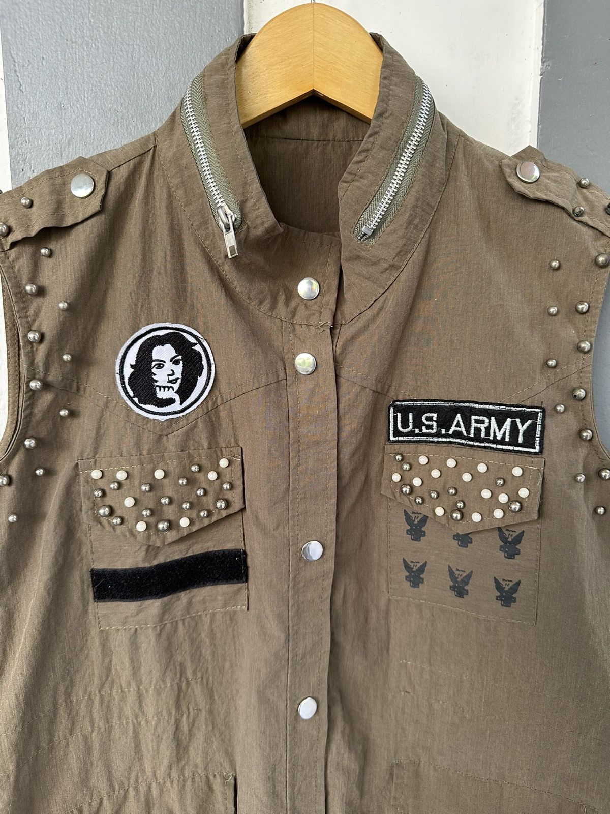 Hysteric Glamour SEDITIONARIES STYLED CRAZY PUNK STUDDED ARMY UNDERSTAR SHIRT Size US L / EU 52-54 / 3 - 5 Thumbnail