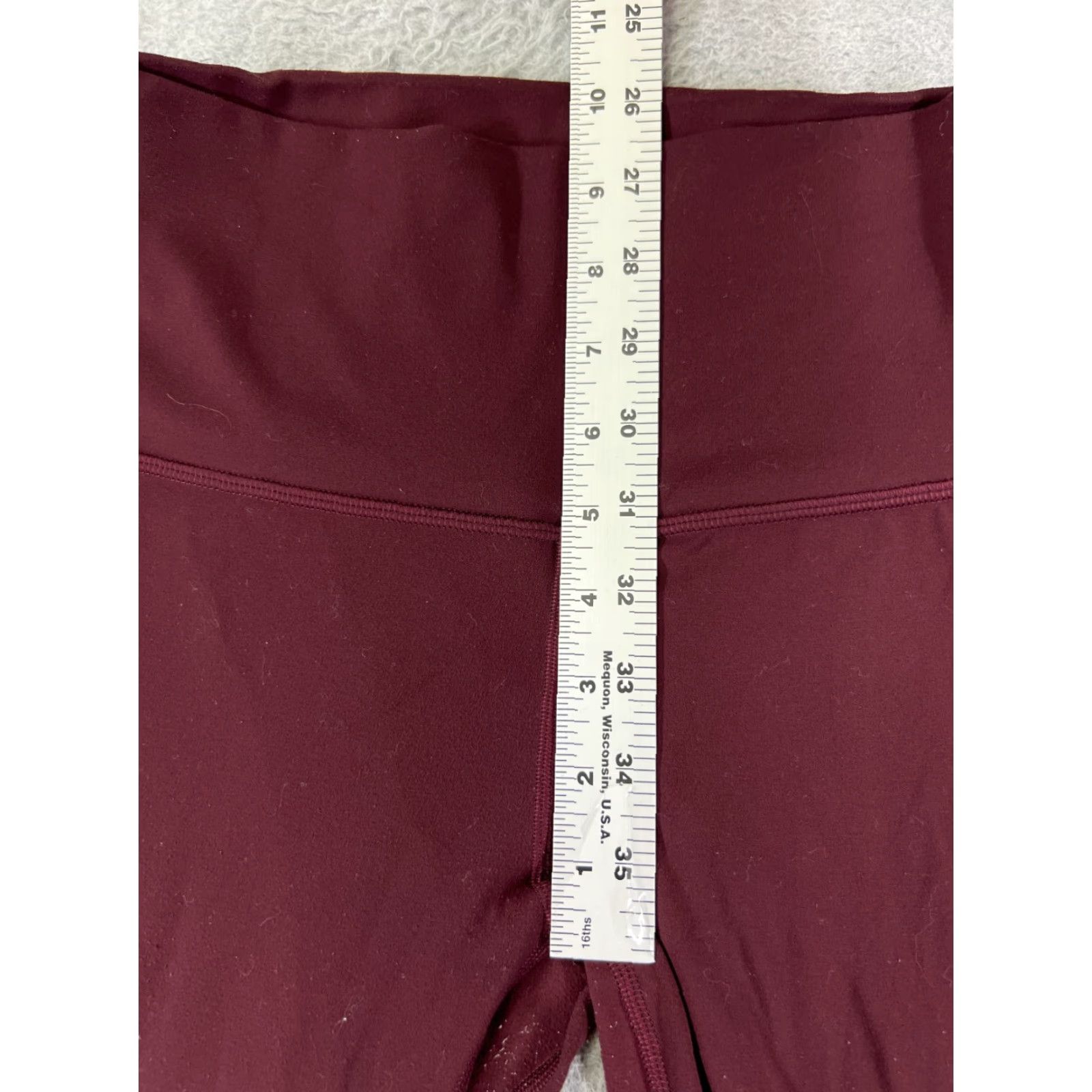 Lululemon Lululemon Leggings Womens 2 Red Wunder Under Crop Yoga High Rise LW6AG0S Cropped Pockets 22in Inseam Relaxed Skinny Size 26" / US 2 / IT 38 - 7 Thumbnail