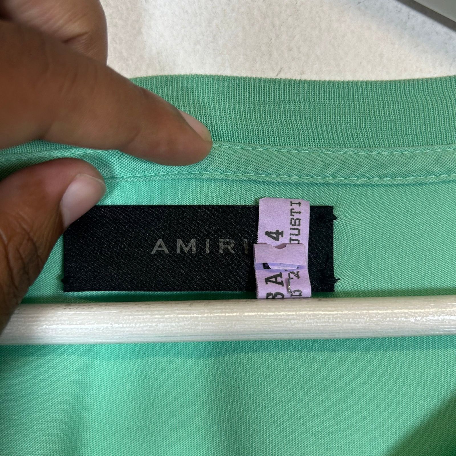Amiri Amiri Mint/Black Logo T-Shirt Size XXL Size US XXL / EU 58 / 5 - 3 Thumbnail