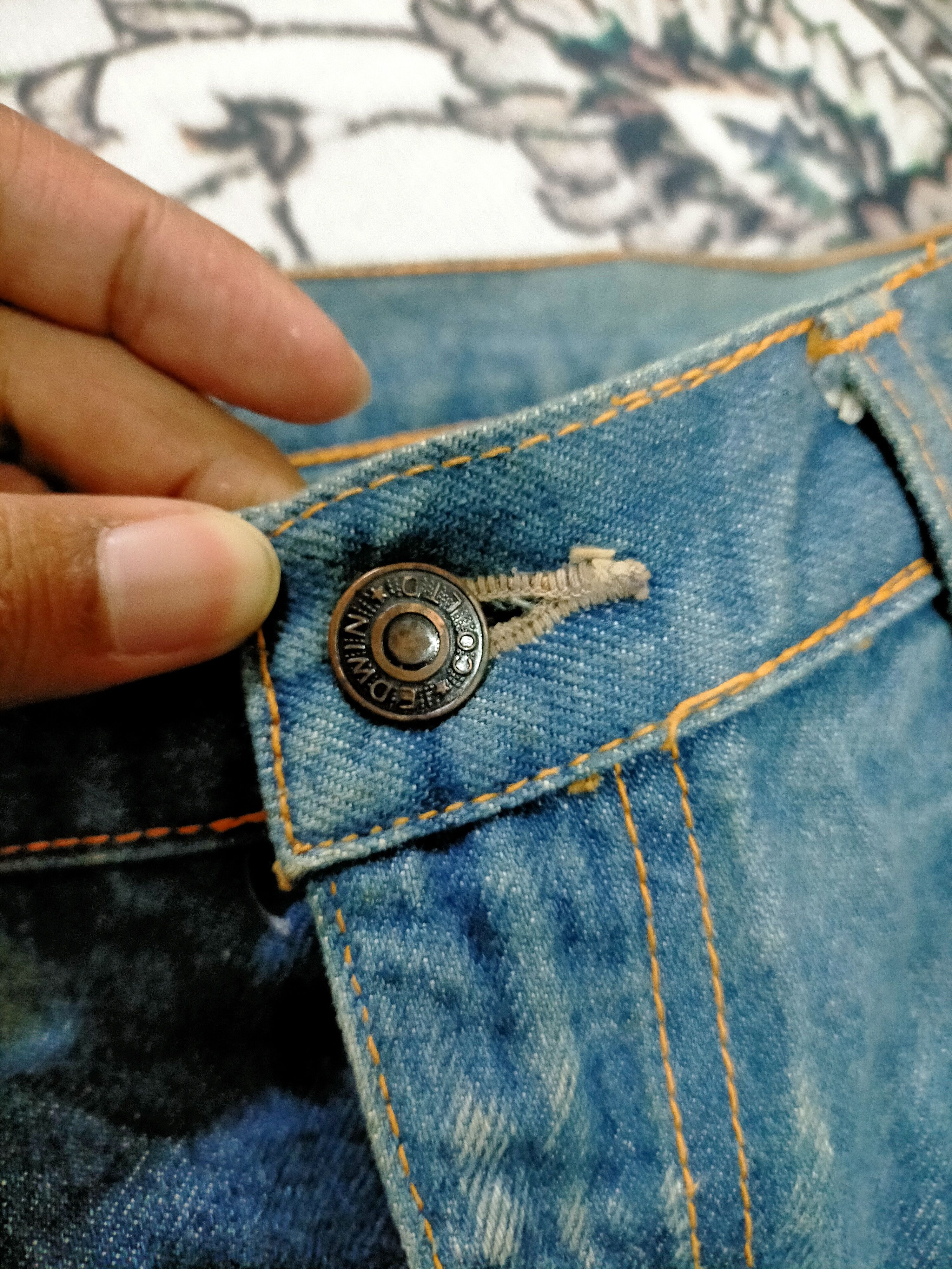 Edwin × Vintage 🔥Vintage 🔥Rare Edwin 1072 Baggy Wash Faded Jeans 80s Size US 29 - 8 Thumbnail