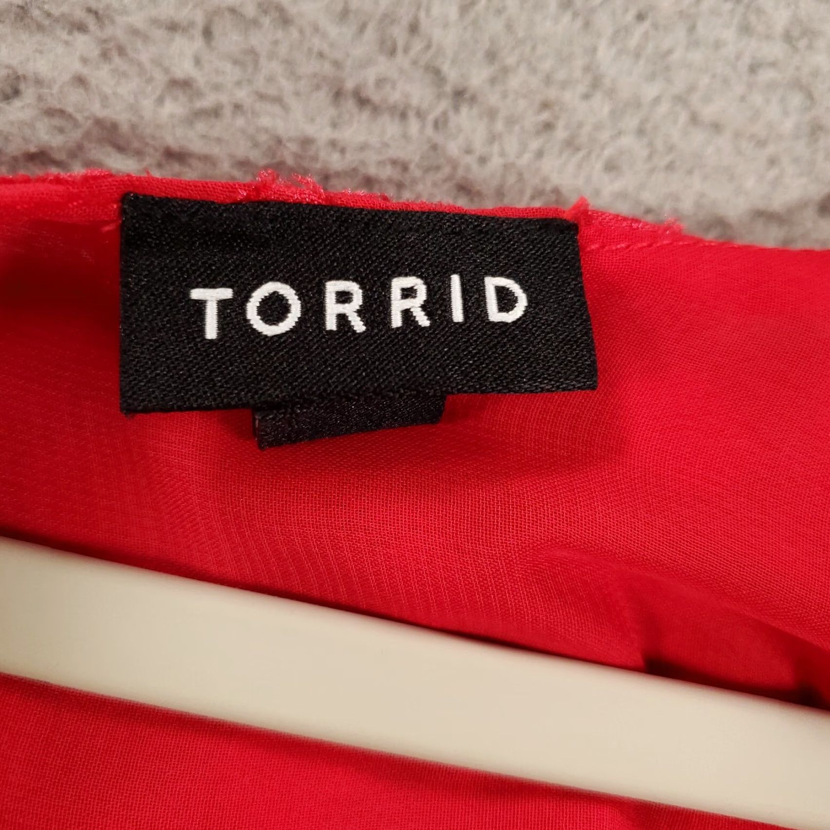 Torrid Torrid Womens 1X Top Red Heart Polka Dots V-Neck Long Sleeve Blouse Tunic Size XL / US 12-14 / IT 48-50 - 5 Thumbnail