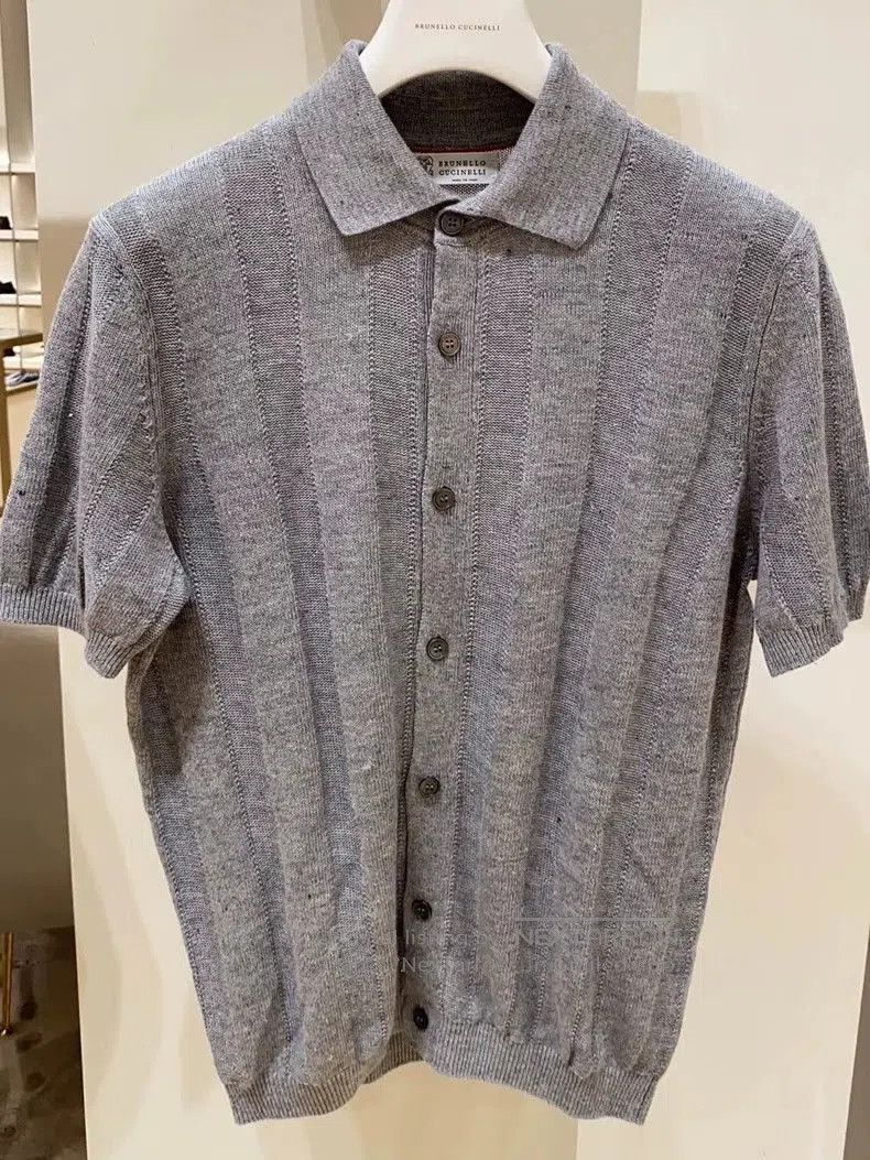 Brunello Cucinelli Brunello Cucinelli Men's Polo Knit. Size US M / EU 48-50 / 2 - 5 Thumbnail