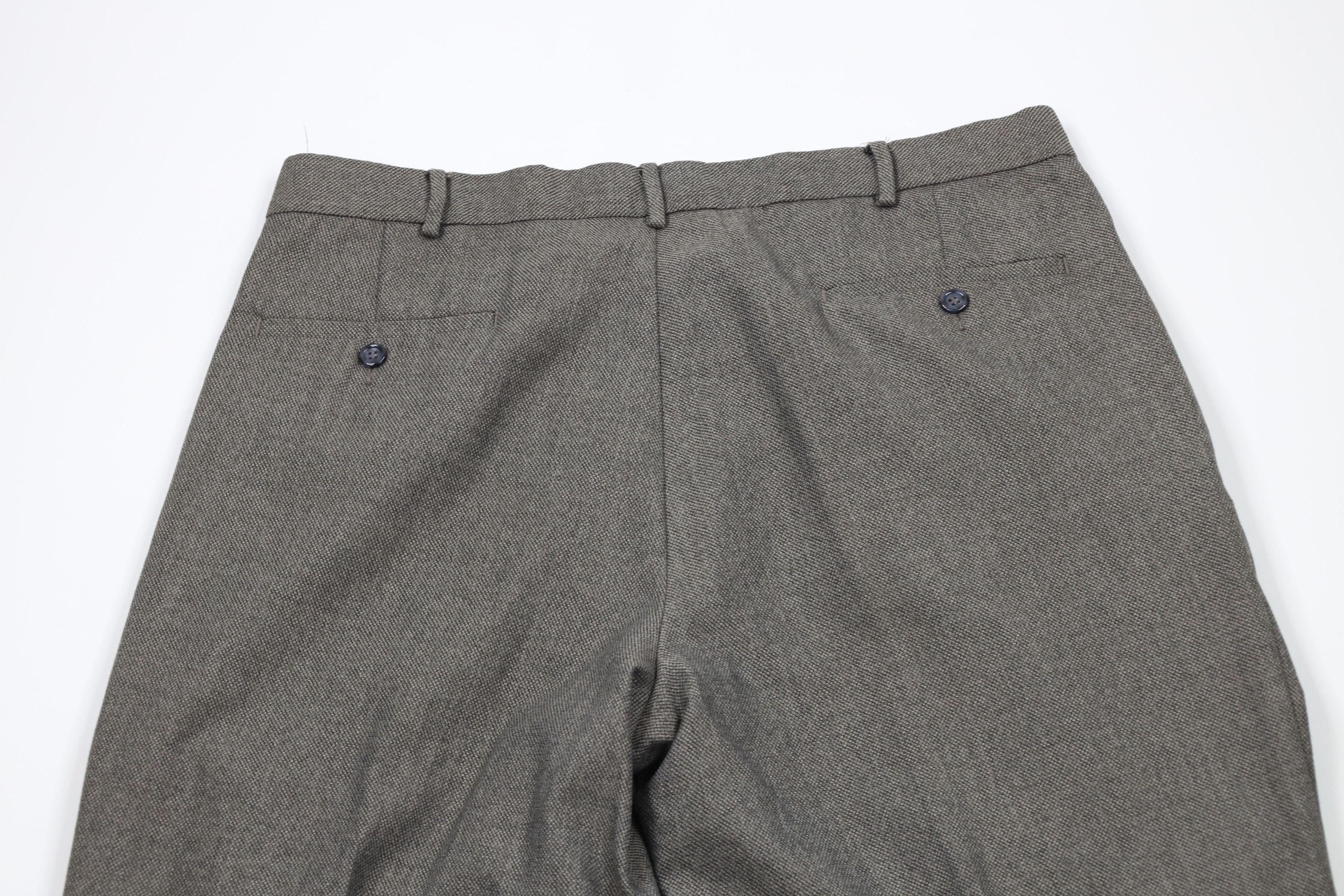 Vintage Vintage 90s Streetwear Blend Knit Wide Leg Chino Pants Gray Size US 36 / EU 52 - 7 Thumbnail