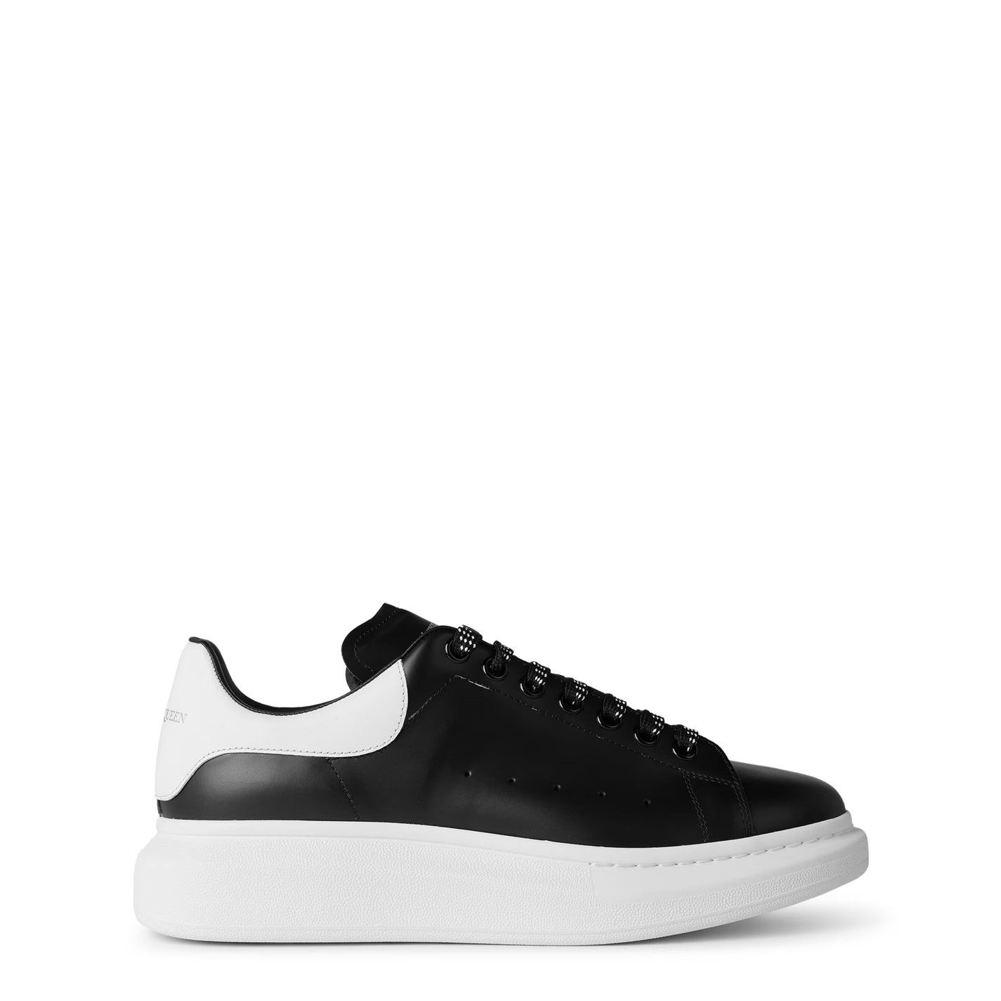 Alexander McQueen o1g2r1mq0326 Oversized Leather Trainers in Black/White Size US 14 / EU 47 - 1 Thumbnail