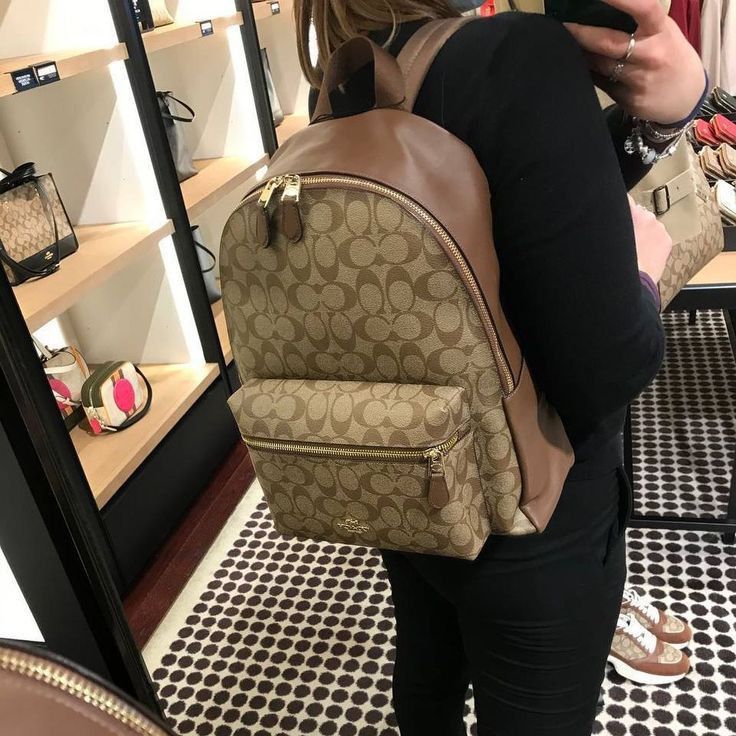 Coach Coach Charlie Signature Monogram Backpack Medium Size ONE SIZE - 2 Thumbnail