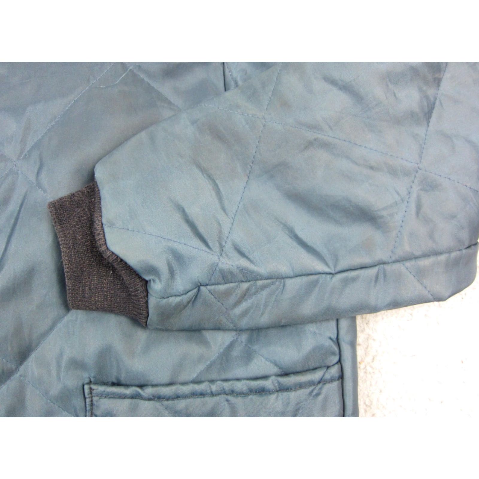 Vintage VINTAGE Bomber Jacket Men XL Blue 90s Full Zip Quilted Nylon Softshell Workwear Size US XL / EU 56 / 4 - 3 Thumbnail