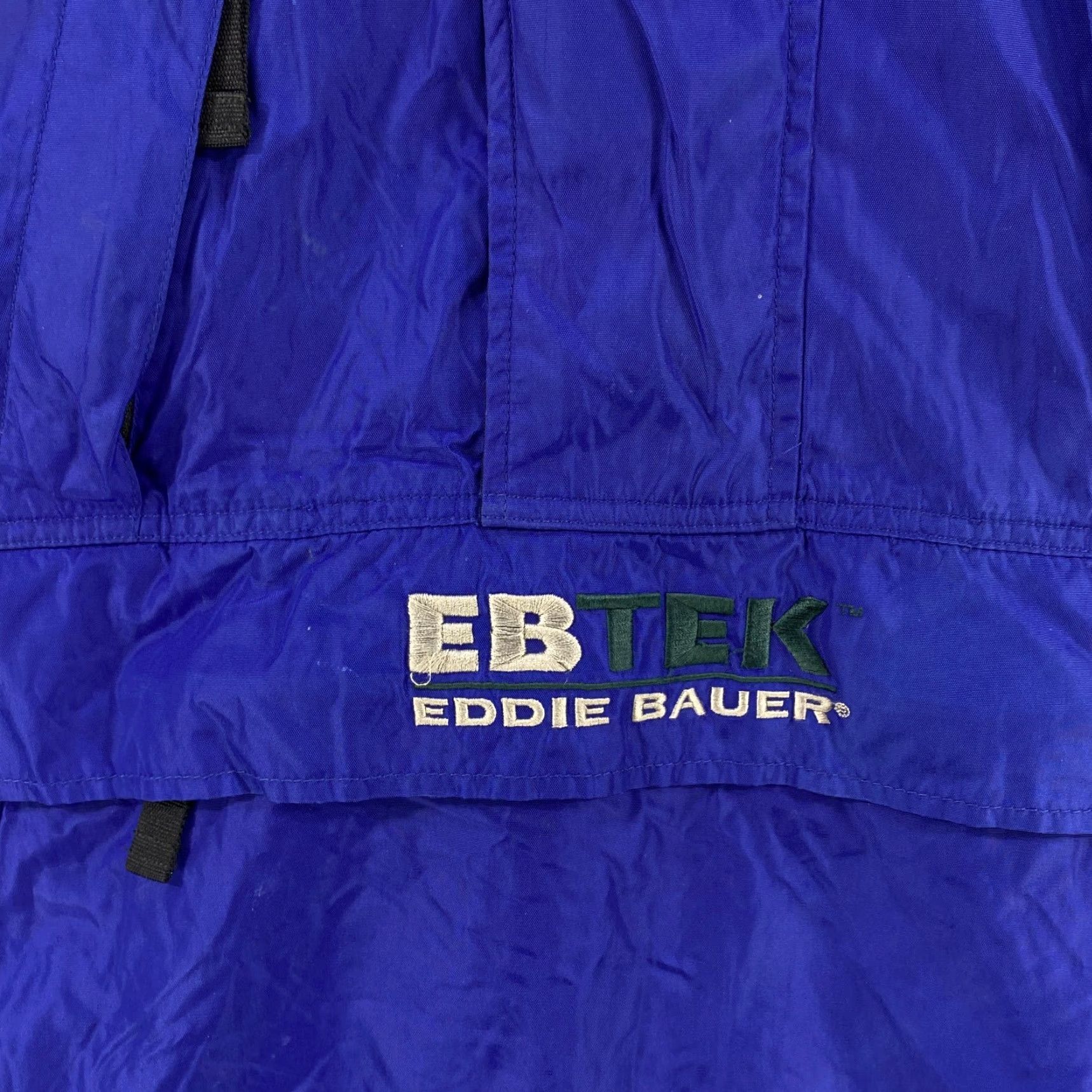Eddie Bauer VINTAGE Eddie Bauer EBTEK Jacket Anorak Men Large Tall Blue Black 90's Hood Zip Size US L / EU 52-54 / 3 - 5 Thumbnail