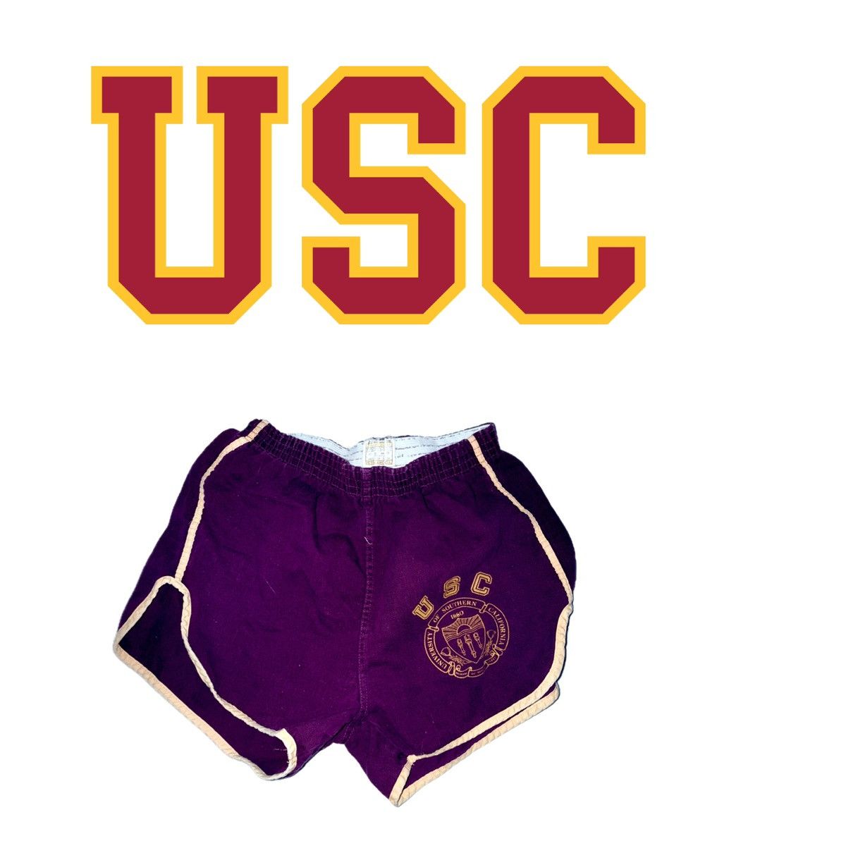 Nike Vintage 70s USC Collegiate Pacific Running Shorts 3.5" Size 27" / US 4 / IT 40 - 12 Thumbnail
